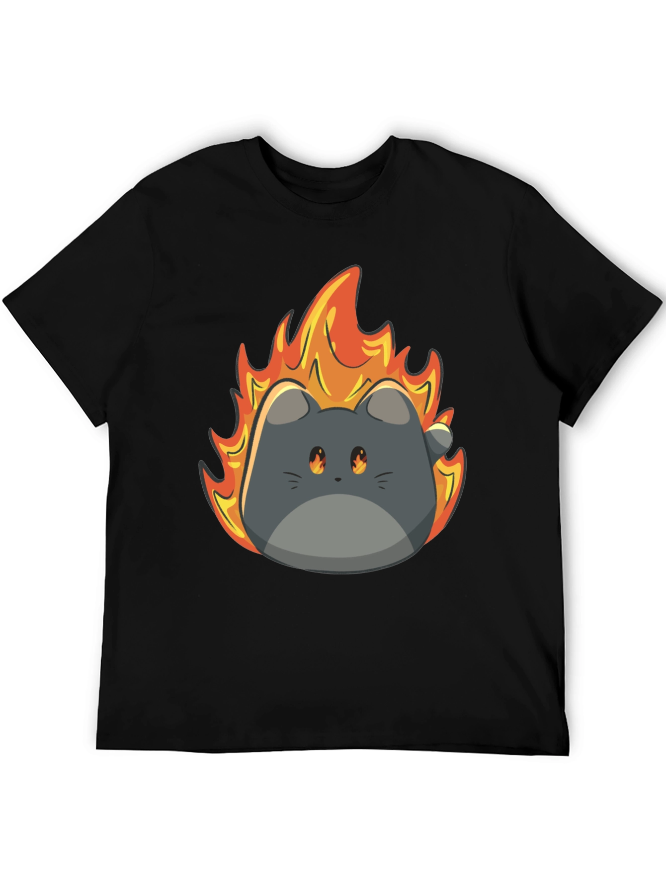 Flaming Cat T-Shirt - Funny Graphic Tee