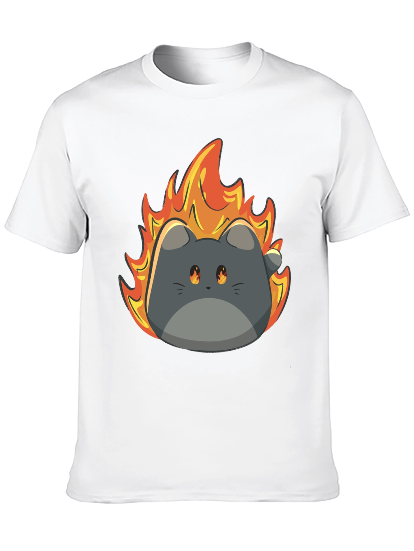 Flaming Cat T-Shirt - Funny Graphic Tee