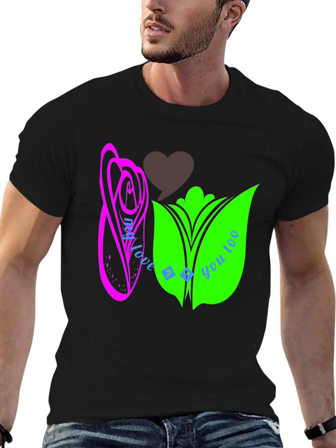 Modern Graphic Tee - Love Theme