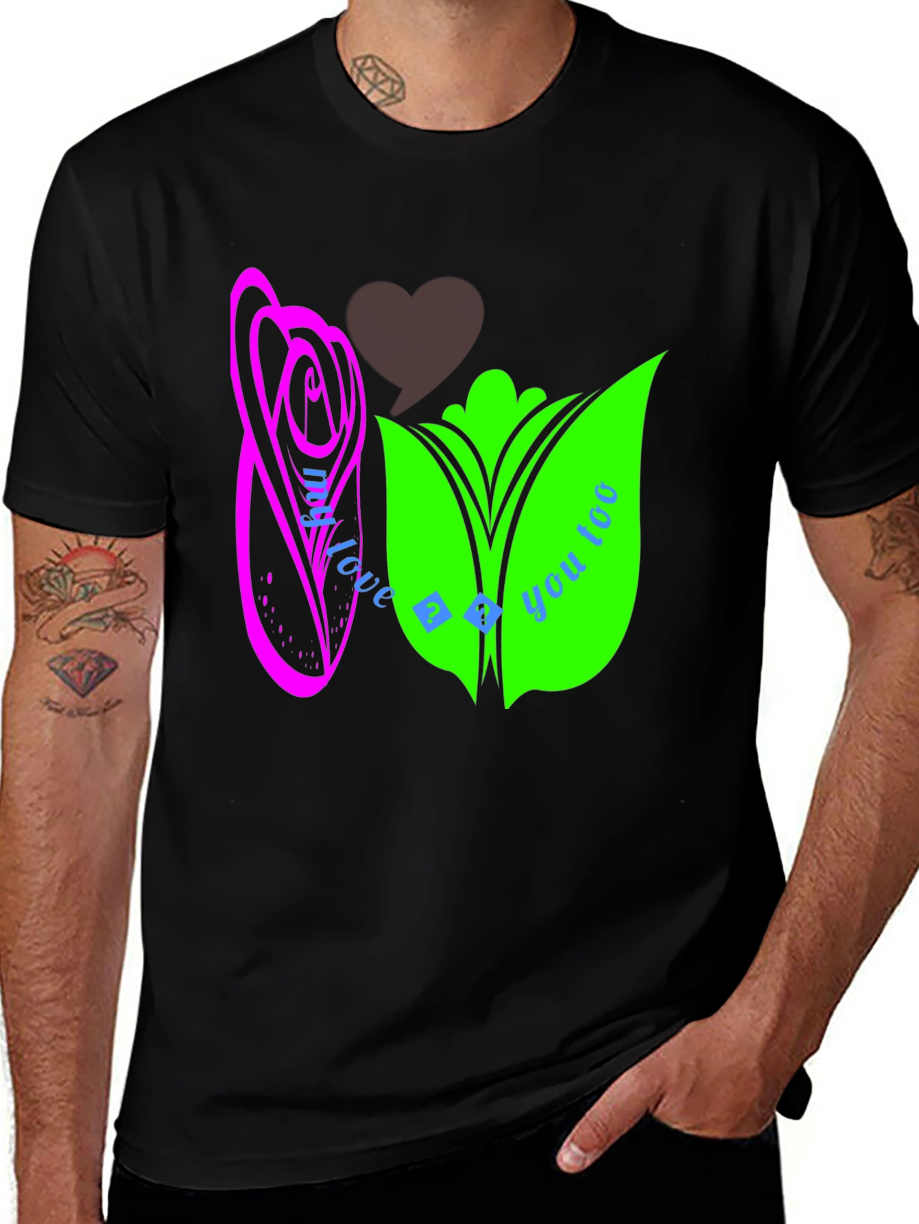 Modern Graphic Tee - Love Theme