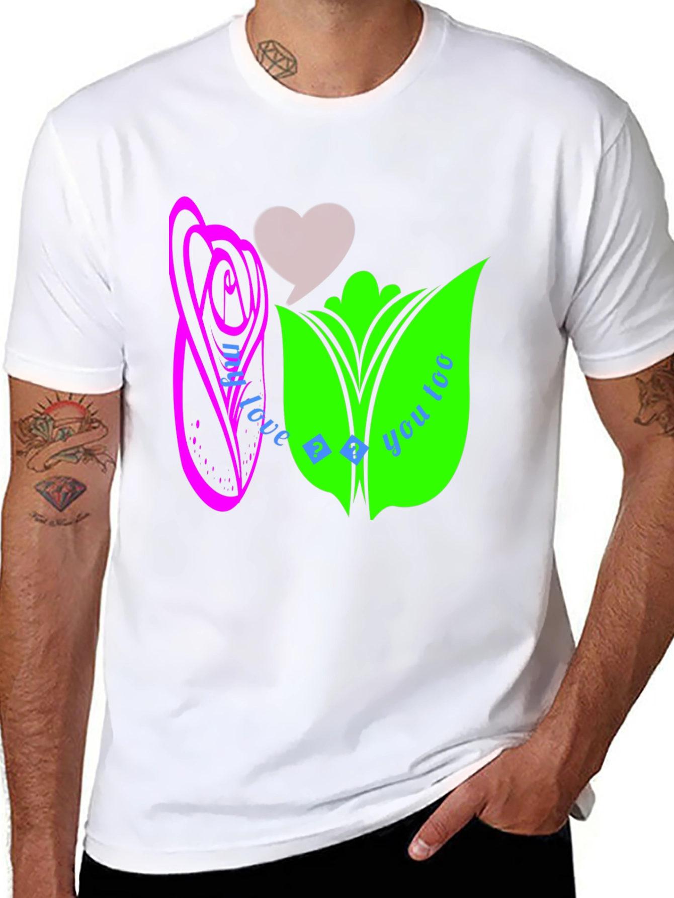 Modern Graphic Tee - Love Theme