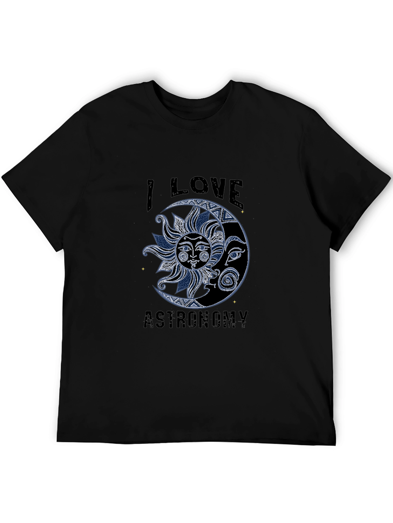 I Love Astronomy Sun and Moon Graphic T-Shirt