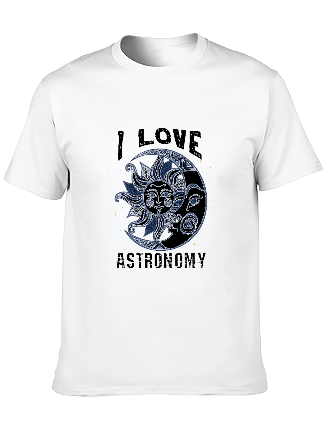I Love Astronomy Sun and Moon Graphic T-Shirt