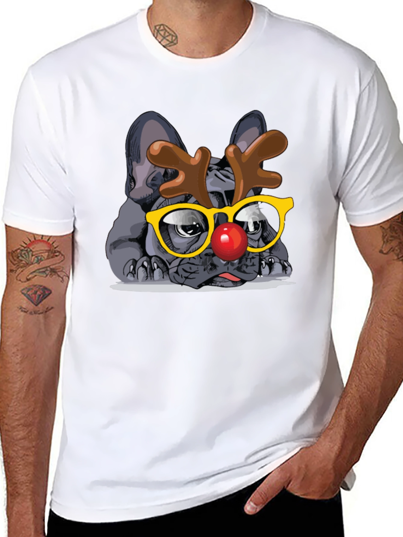 Reindeer Dog Christmas T-Shirt – Funny Holiday Dog Lover Tee