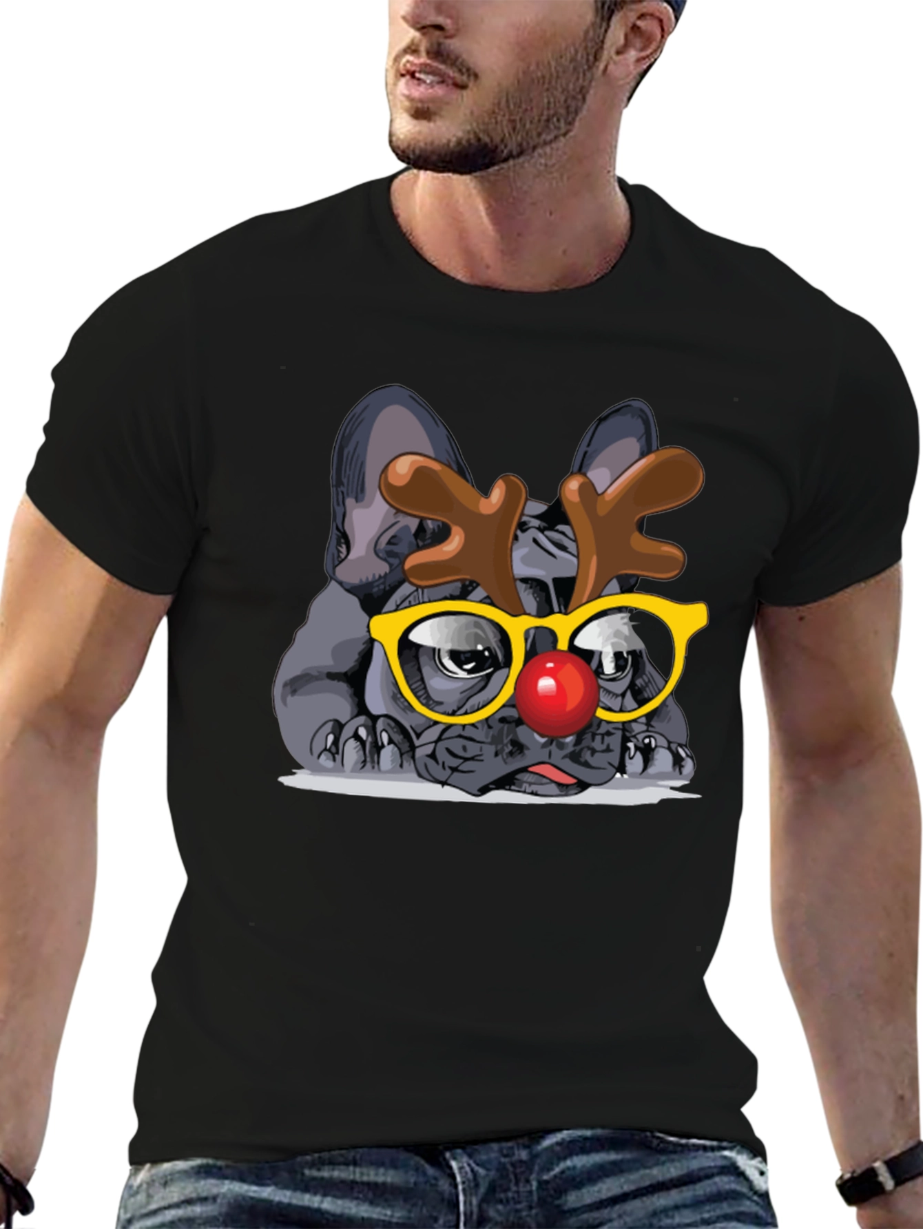 Reindeer Dog Christmas T-Shirt – Funny Holiday Dog Lover Tee