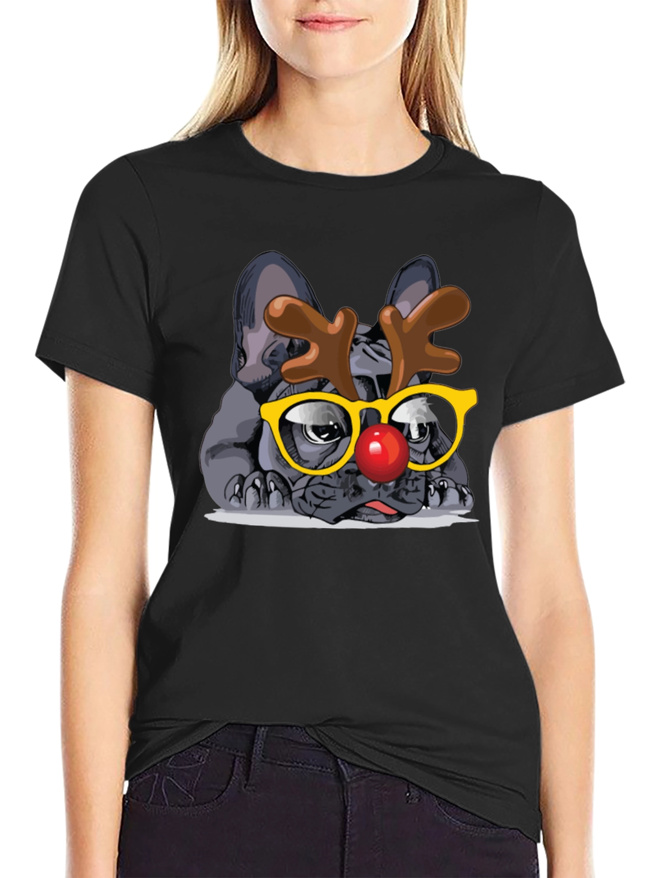 Reindeer Dog Christmas T-Shirt – Funny Holiday Dog Lover Tee