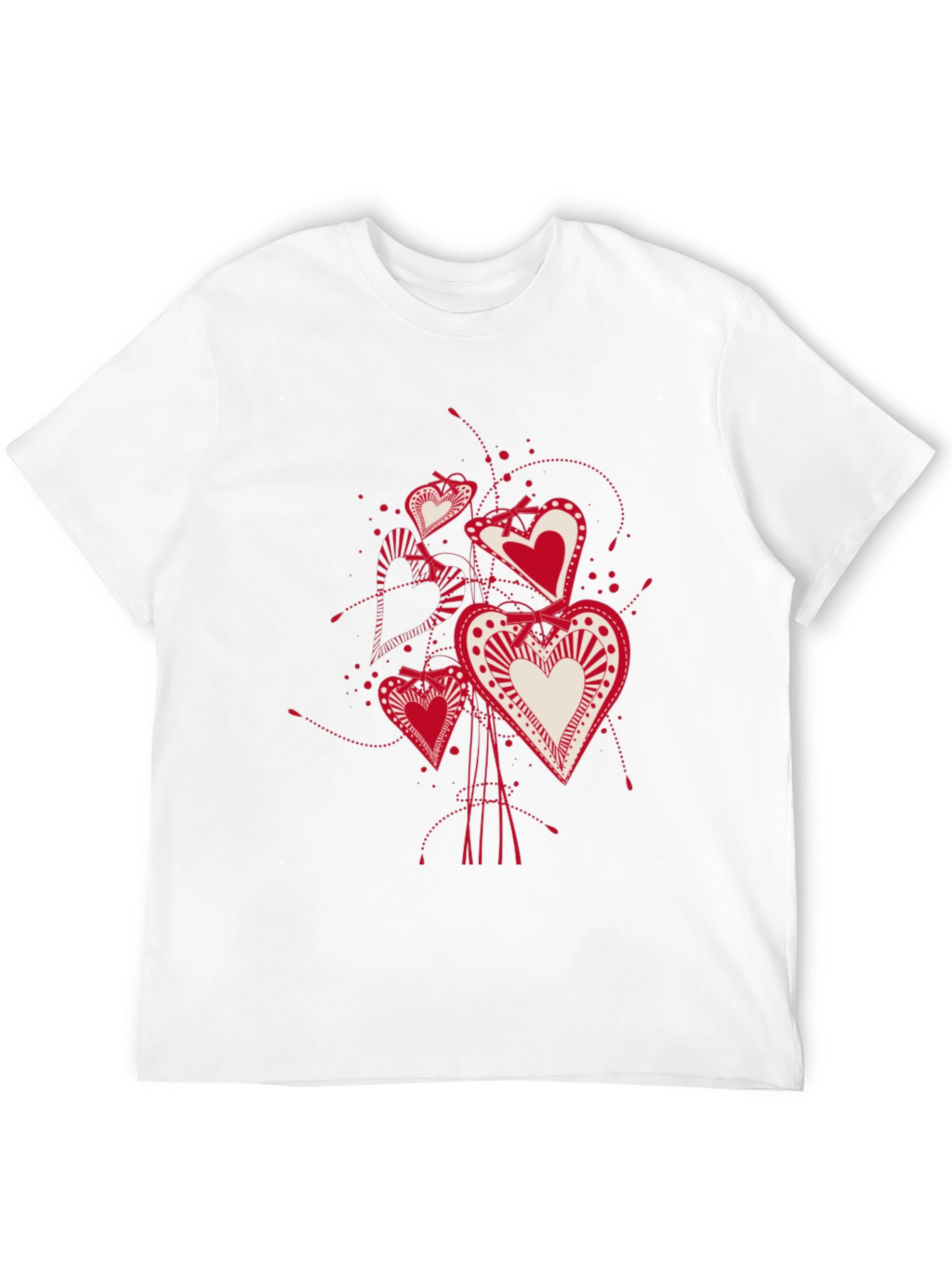 Heart Bouquet Graphic Tee - Black