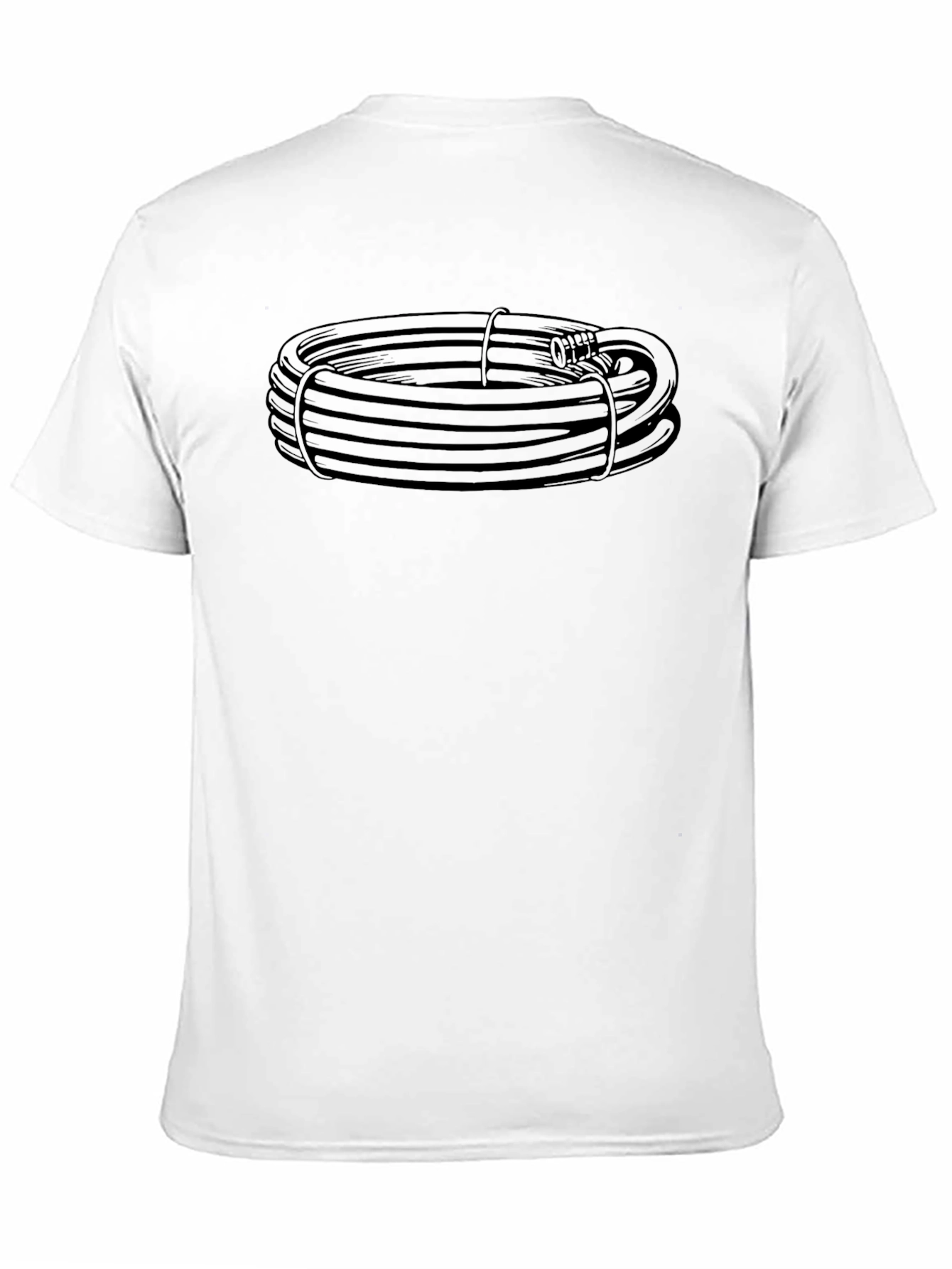 Coiled Hose Graphic Tee - Cool Black Design