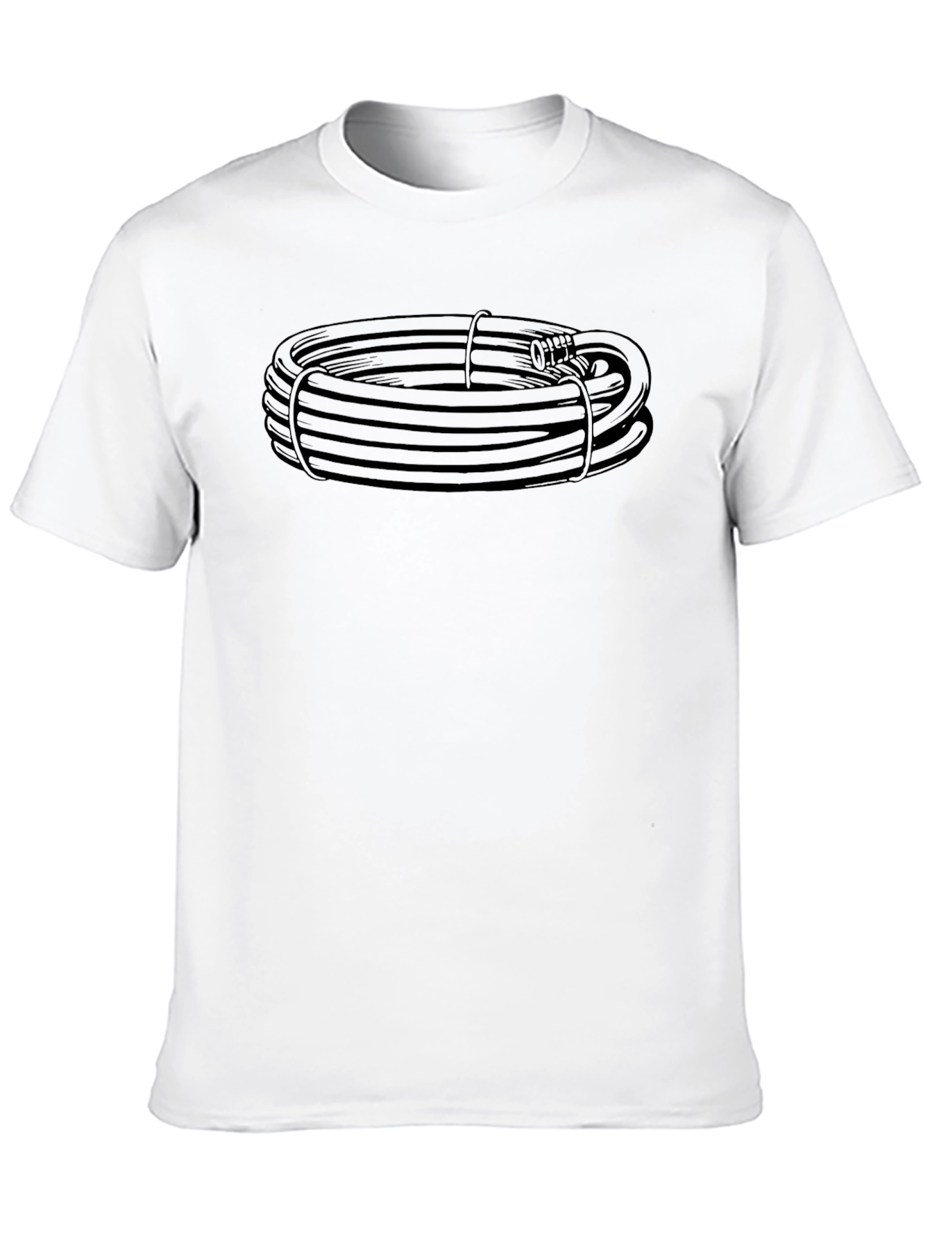 Coiled Hose Graphic Tee - Cool Black Design