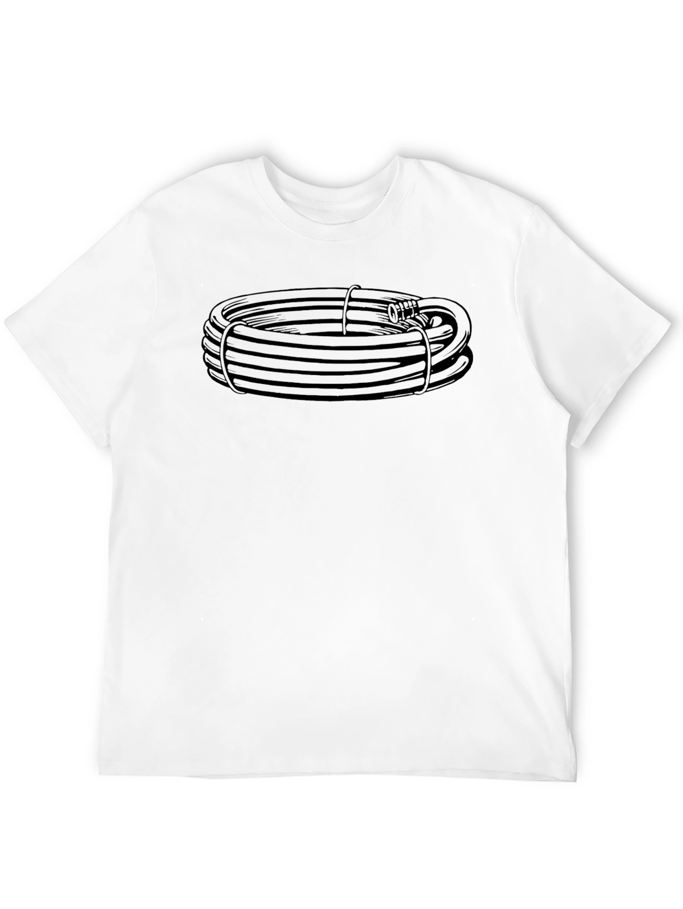 Coiled Hose Graphic Tee - Cool Black Design