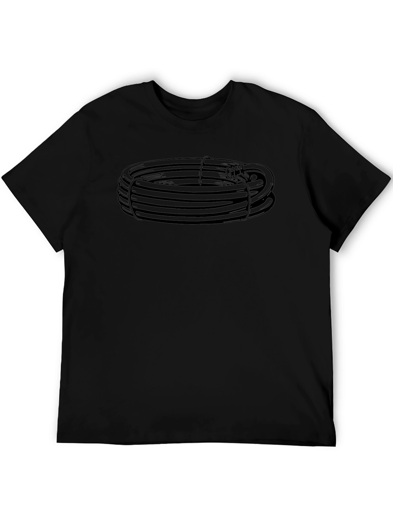 Coiled Hose Graphic Tee - Cool Black Design