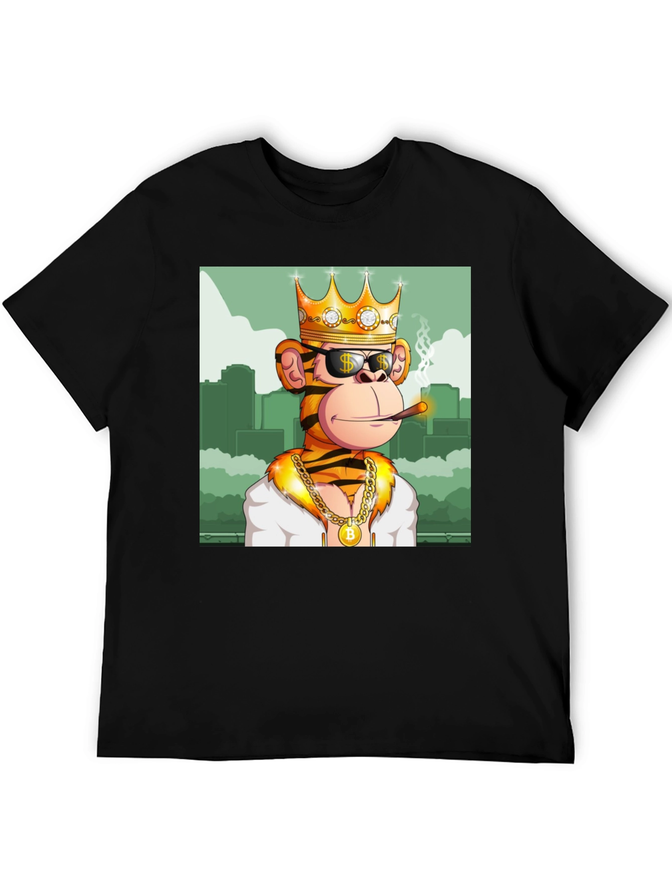 King Monkey Graphic Tee - Black Crewneck