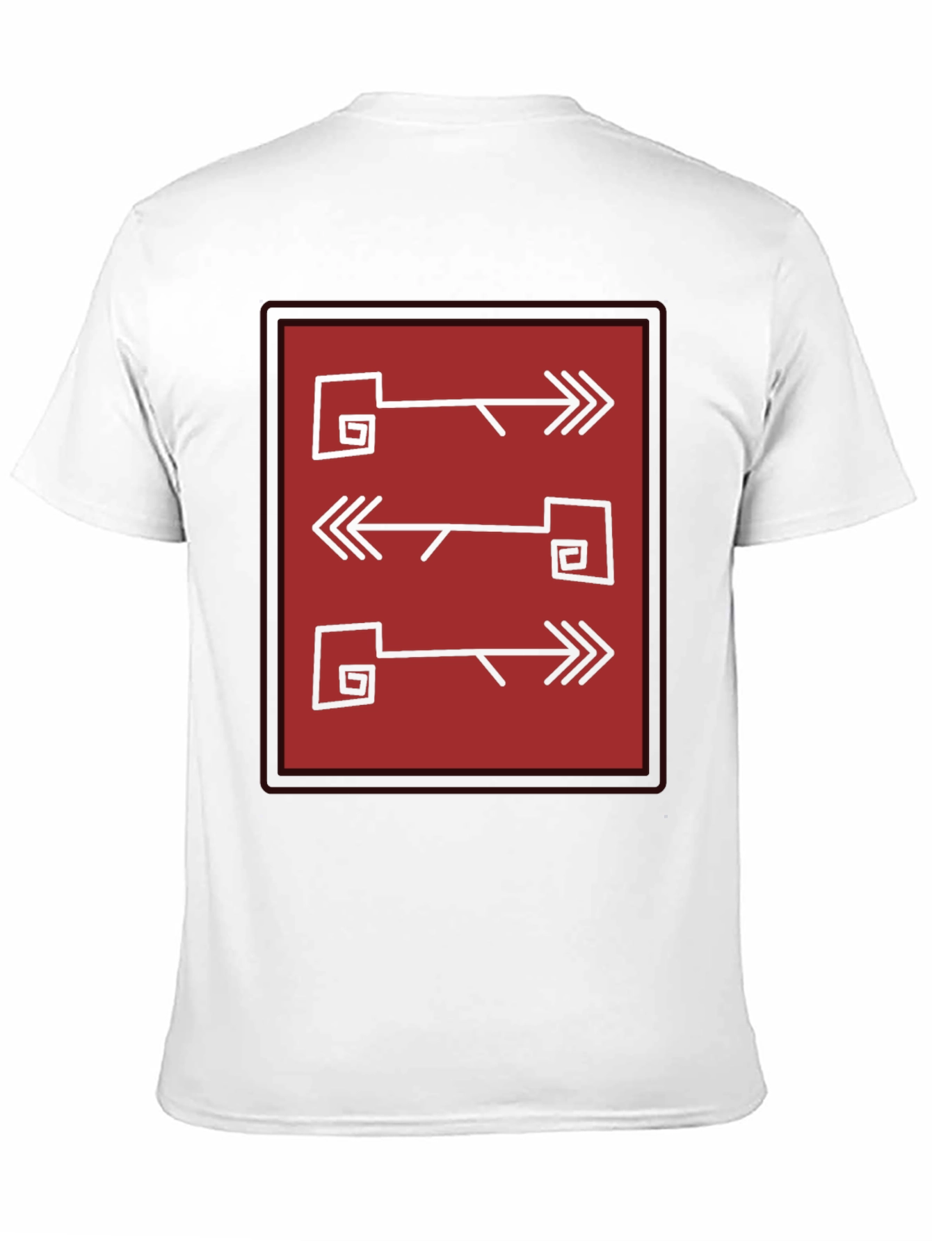 Abstract Arrows Graphic Tee - Mens Black Shirt