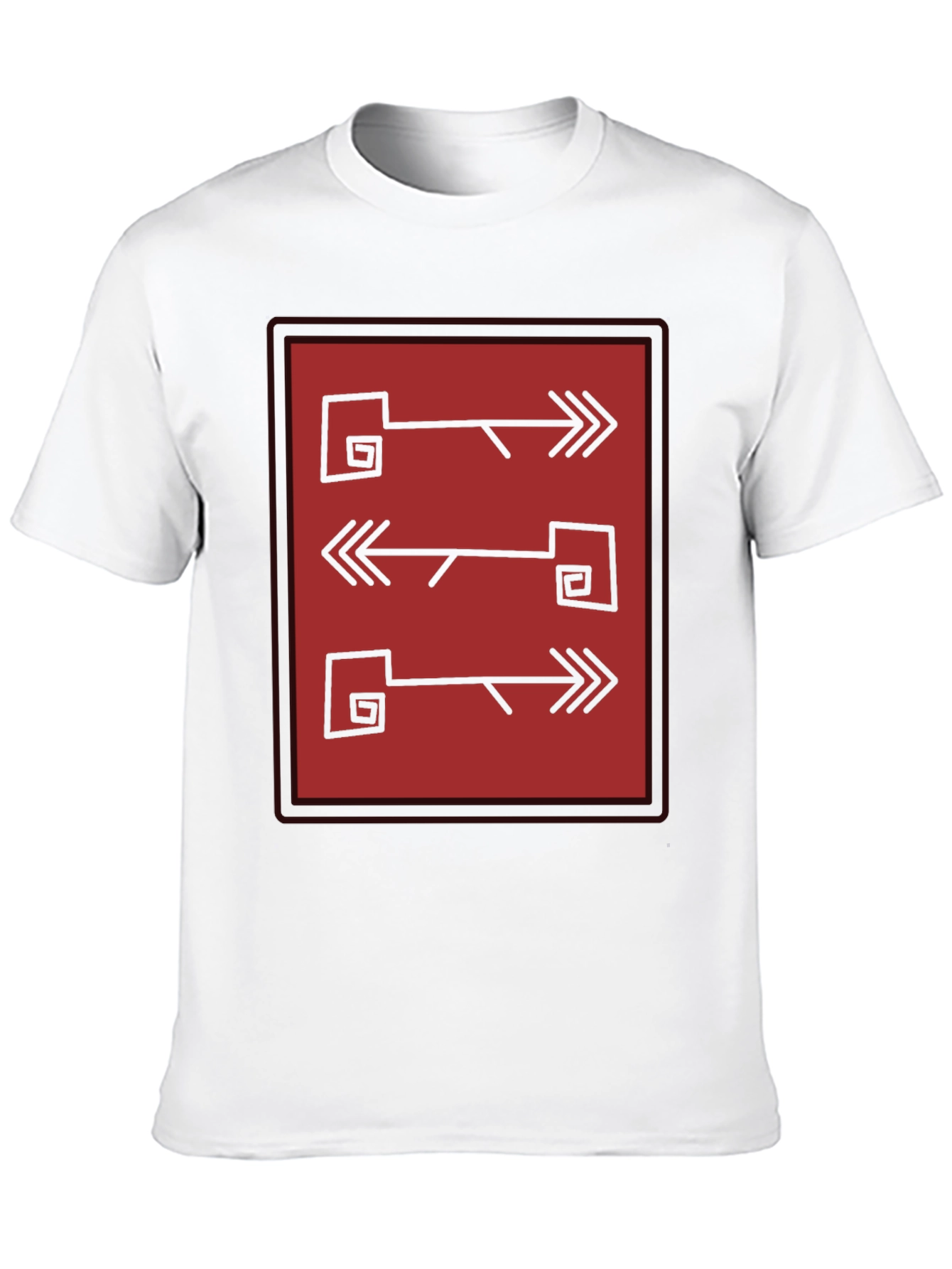 Abstract Arrows Graphic Tee - Mens Black Shirt