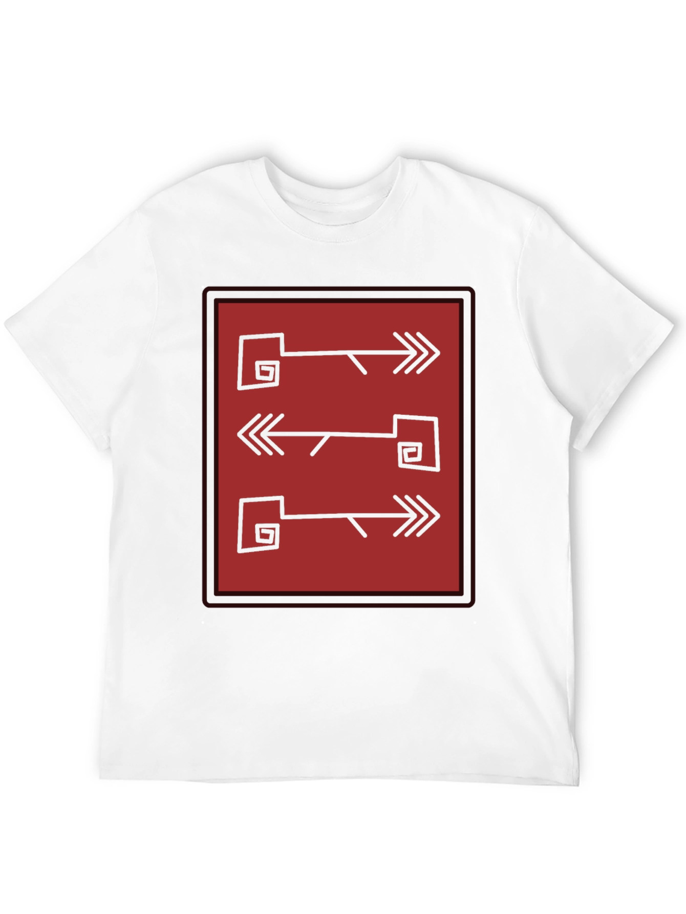 Abstract Arrows Graphic Tee - Mens Black Shirt