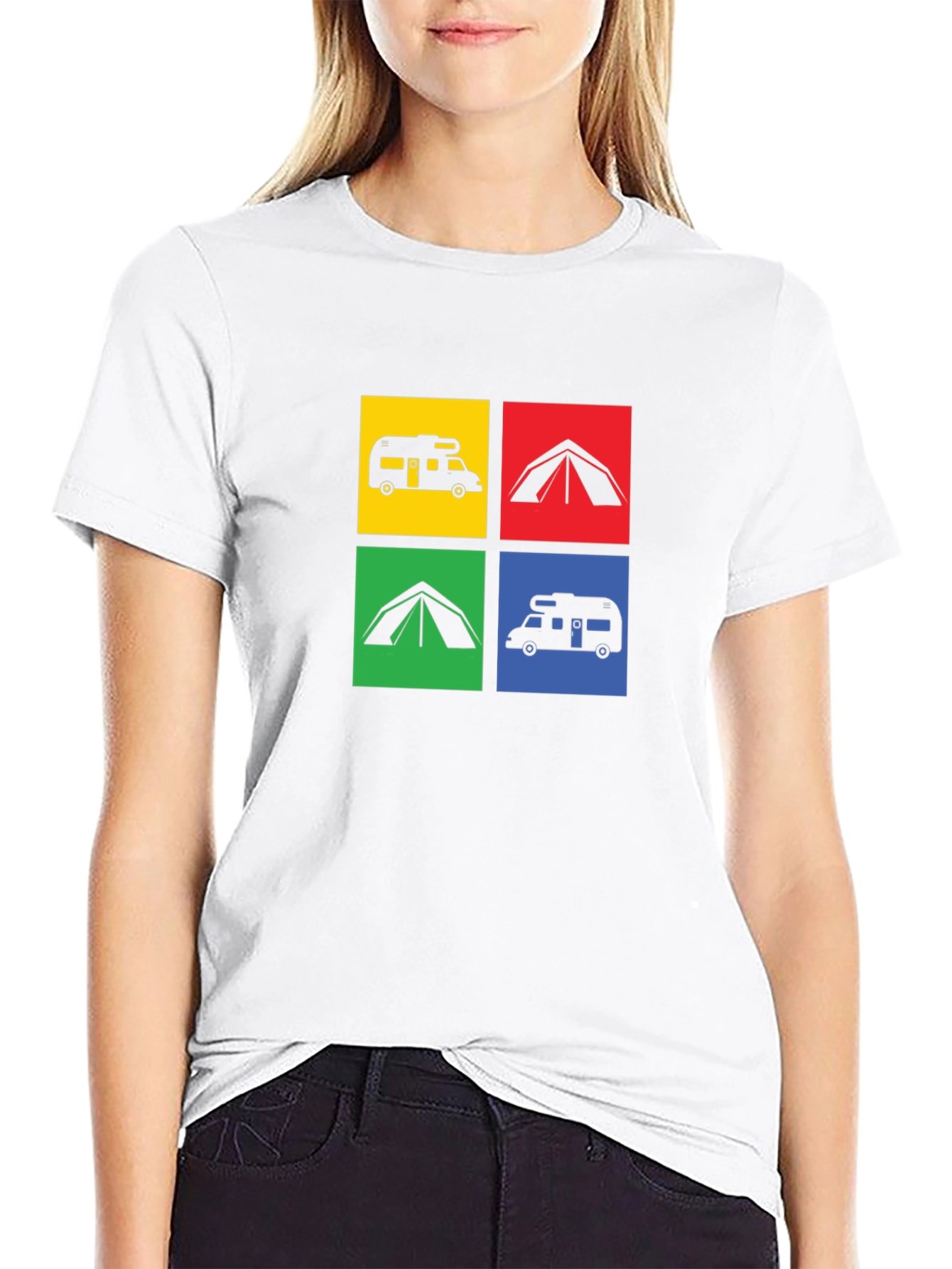 Camping Adventure T-Shirt: RV & Tent Design