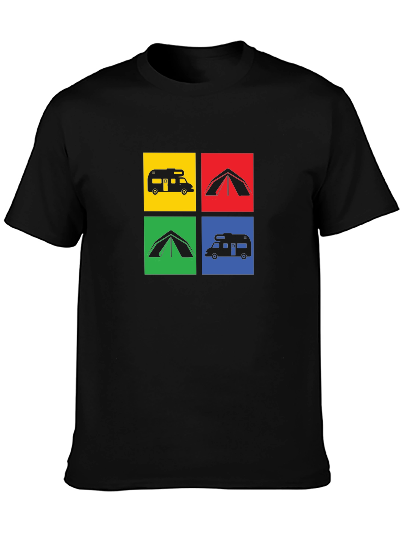 Camping Adventure T-Shirt: RV & Tent Design