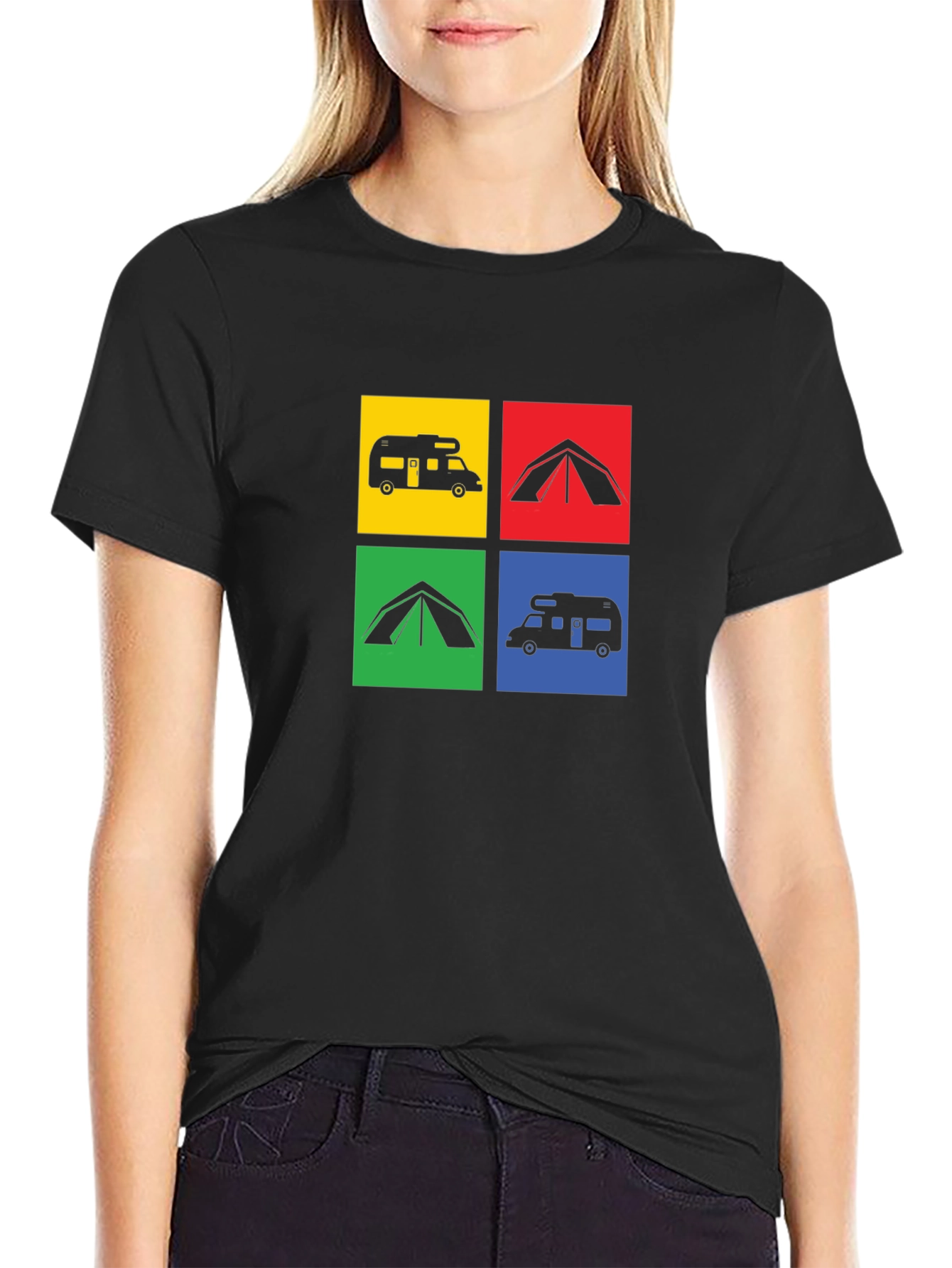 Camping Adventure T-Shirt: RV & Tent Design
