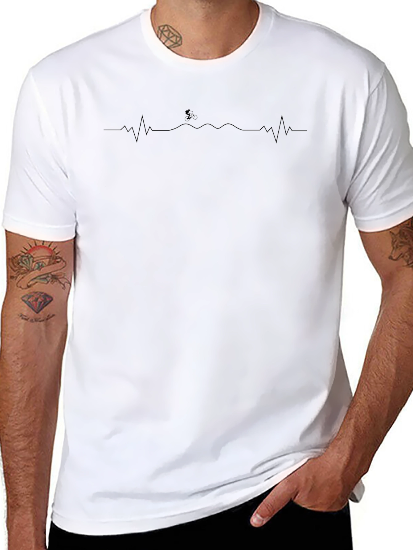 Biker Heartbeat T-Shirt - Ride On!
