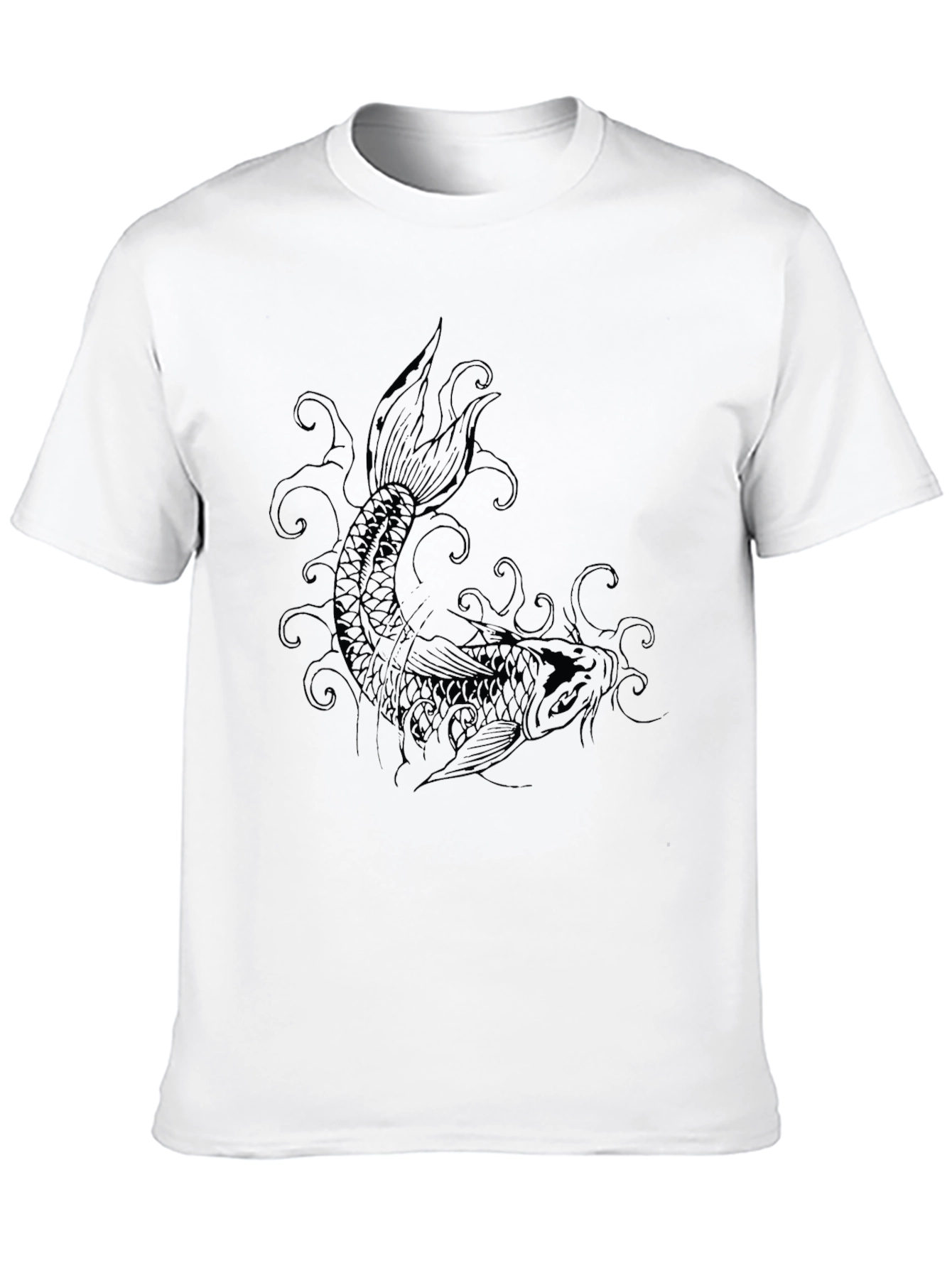 Black Koi Fish Graphic Tee