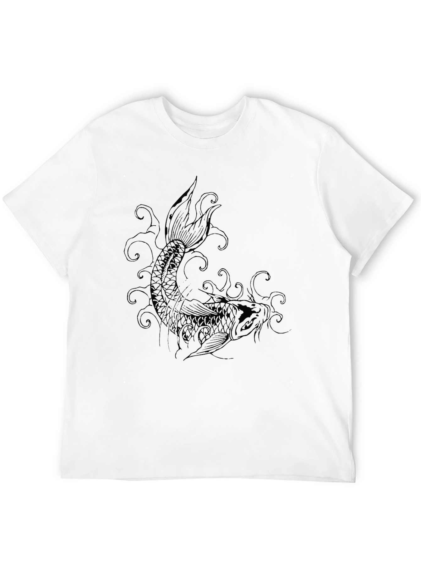 Black Koi Fish Graphic Tee