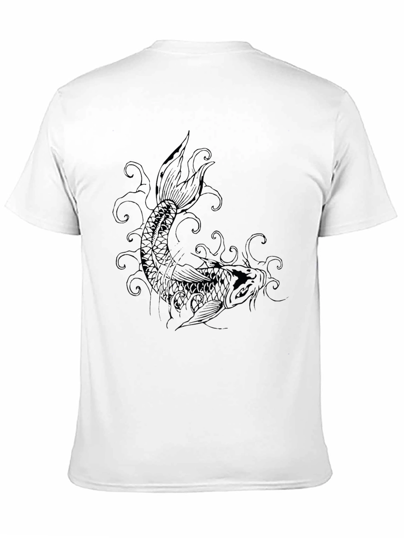 Black Koi Fish Graphic Tee