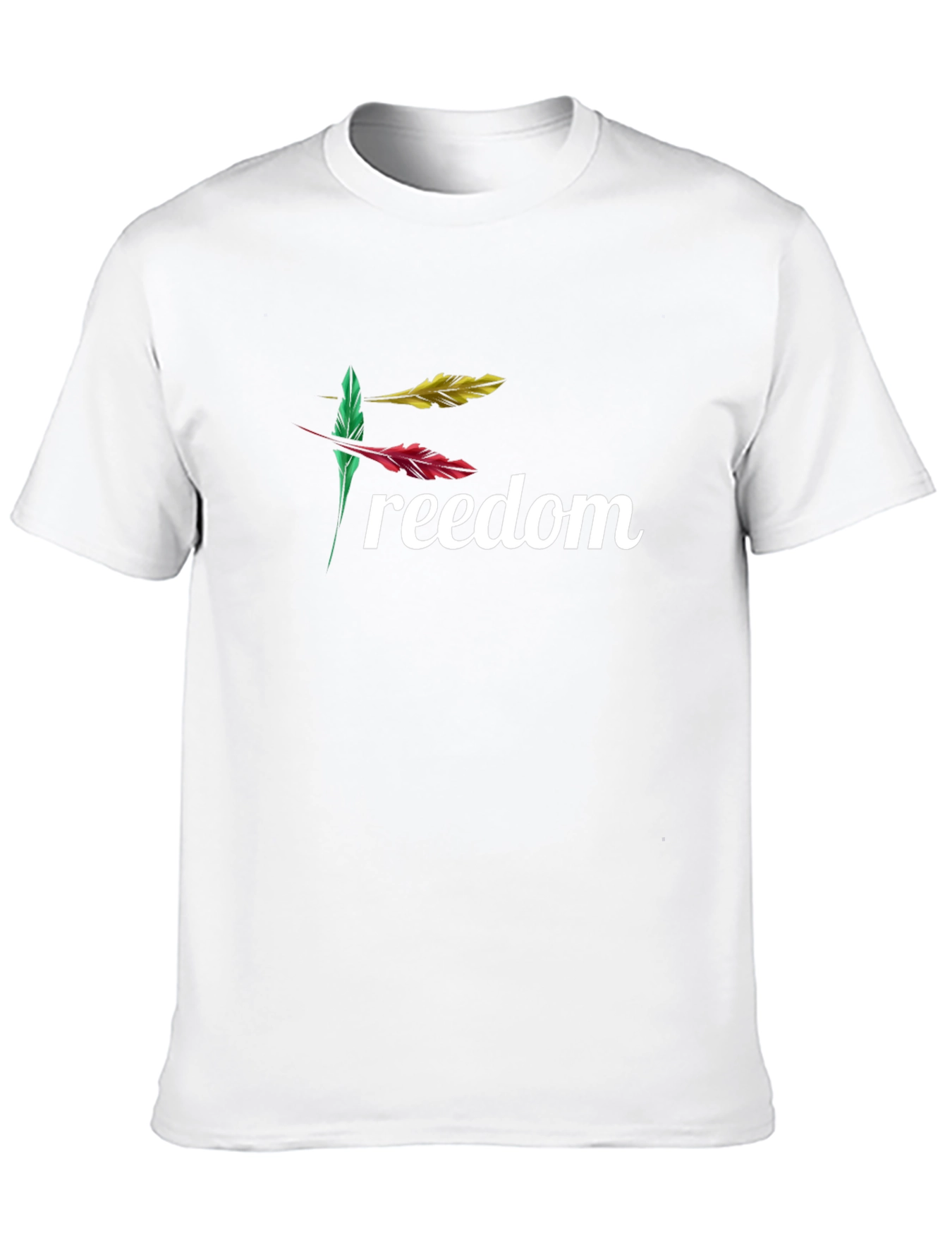 Freedom Feather Graphic Black T-Shirt