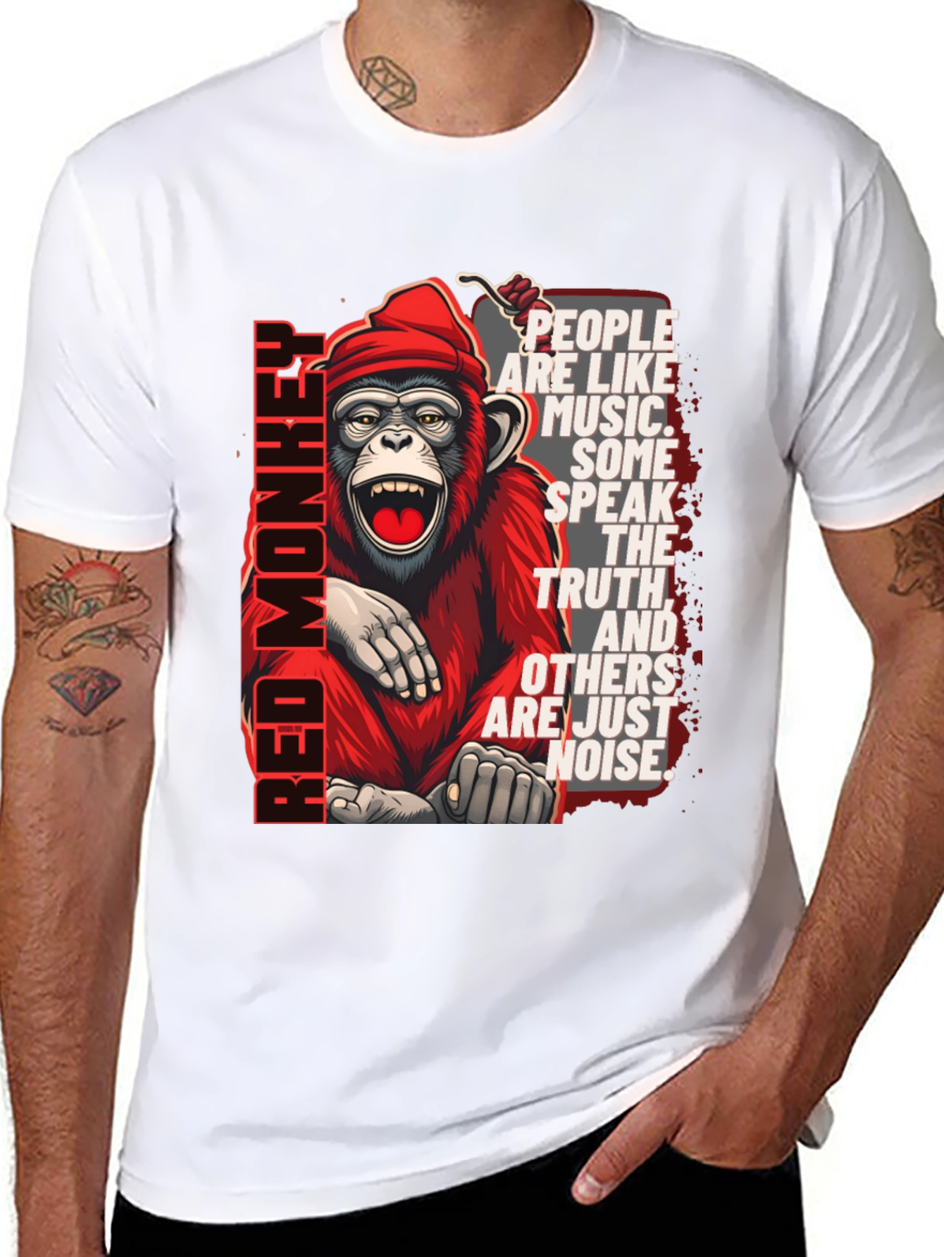 Red Monkey Graphic T-Shirt - Speak the Truth
