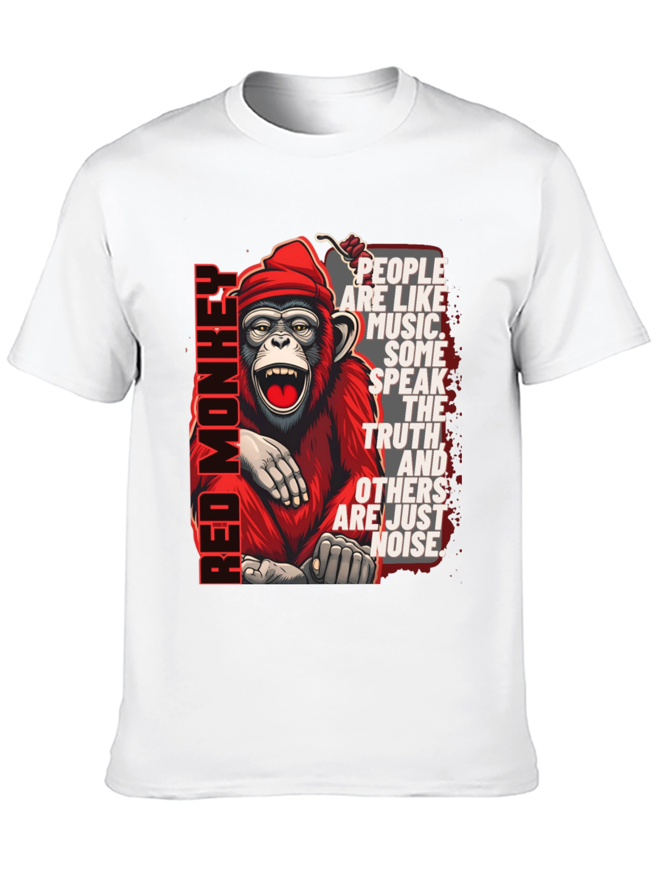 Red Monkey Graphic T-Shirt - Speak the Truth