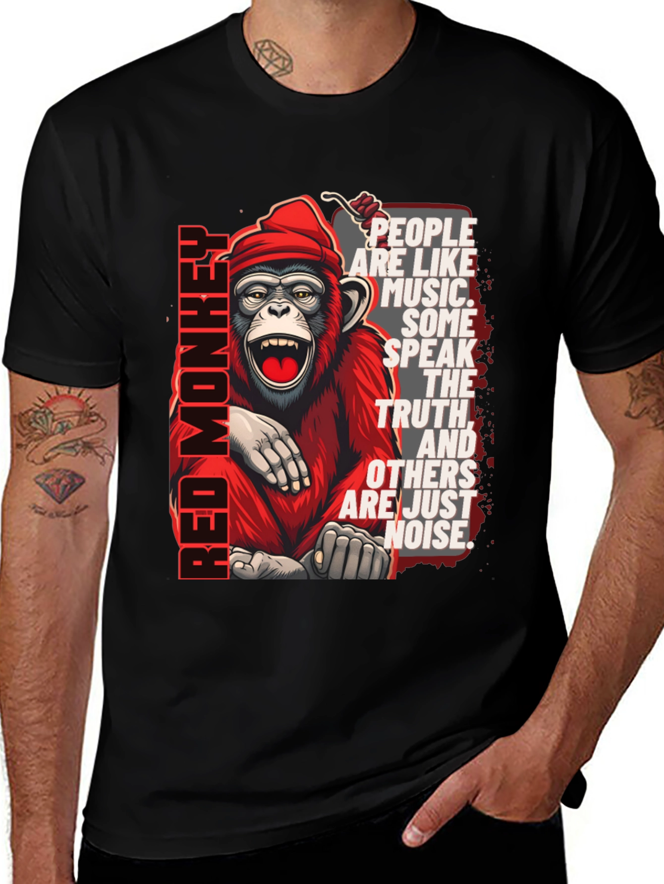 Red Monkey Graphic T-Shirt - Speak the Truth