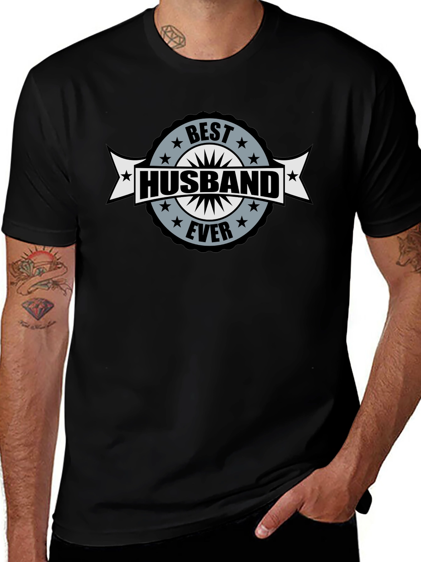 Best Husband Ever Black Graphic T-Shirt