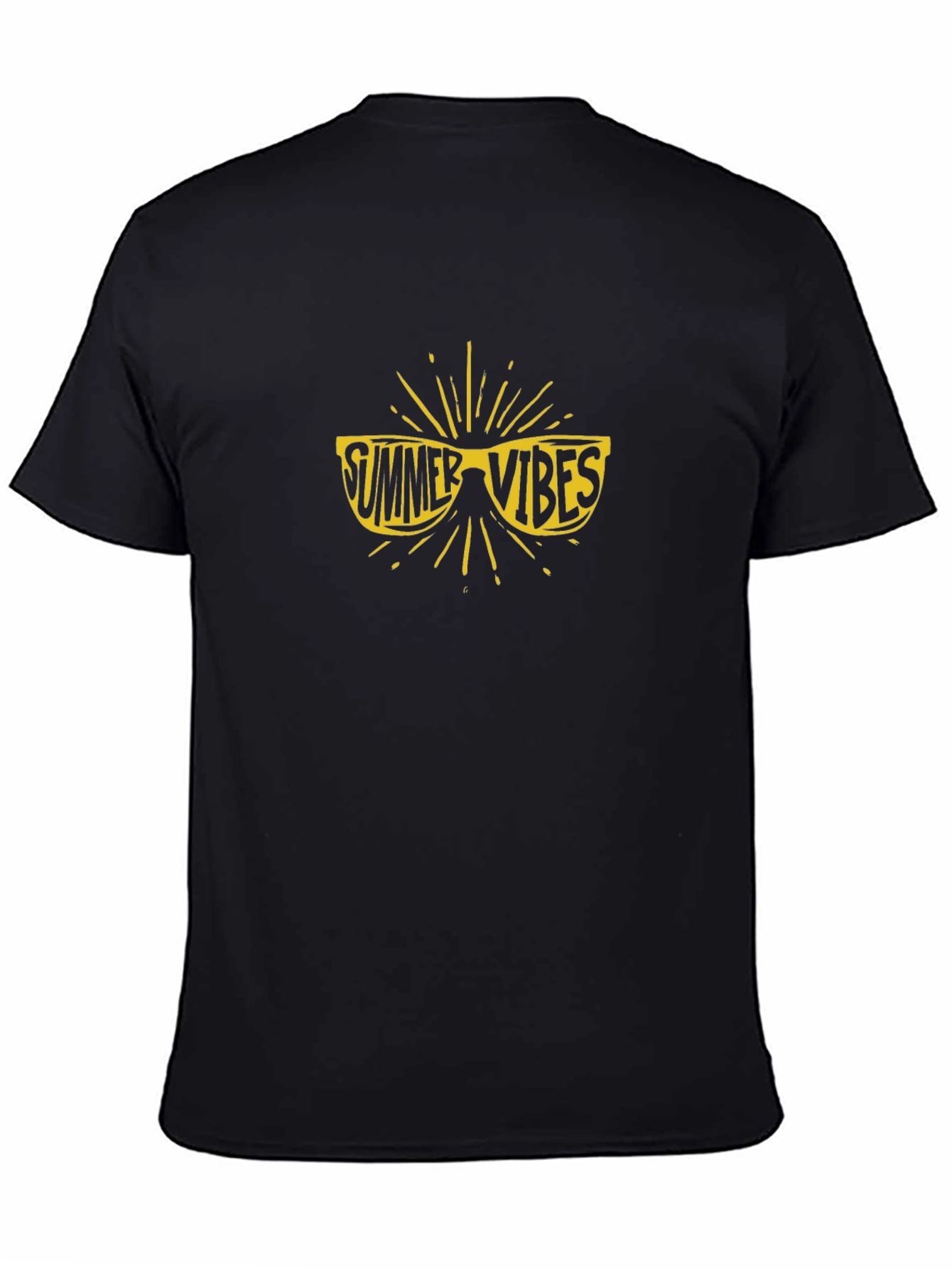 Summer Vibes Graphic Tee - Black Casual T-Shirt