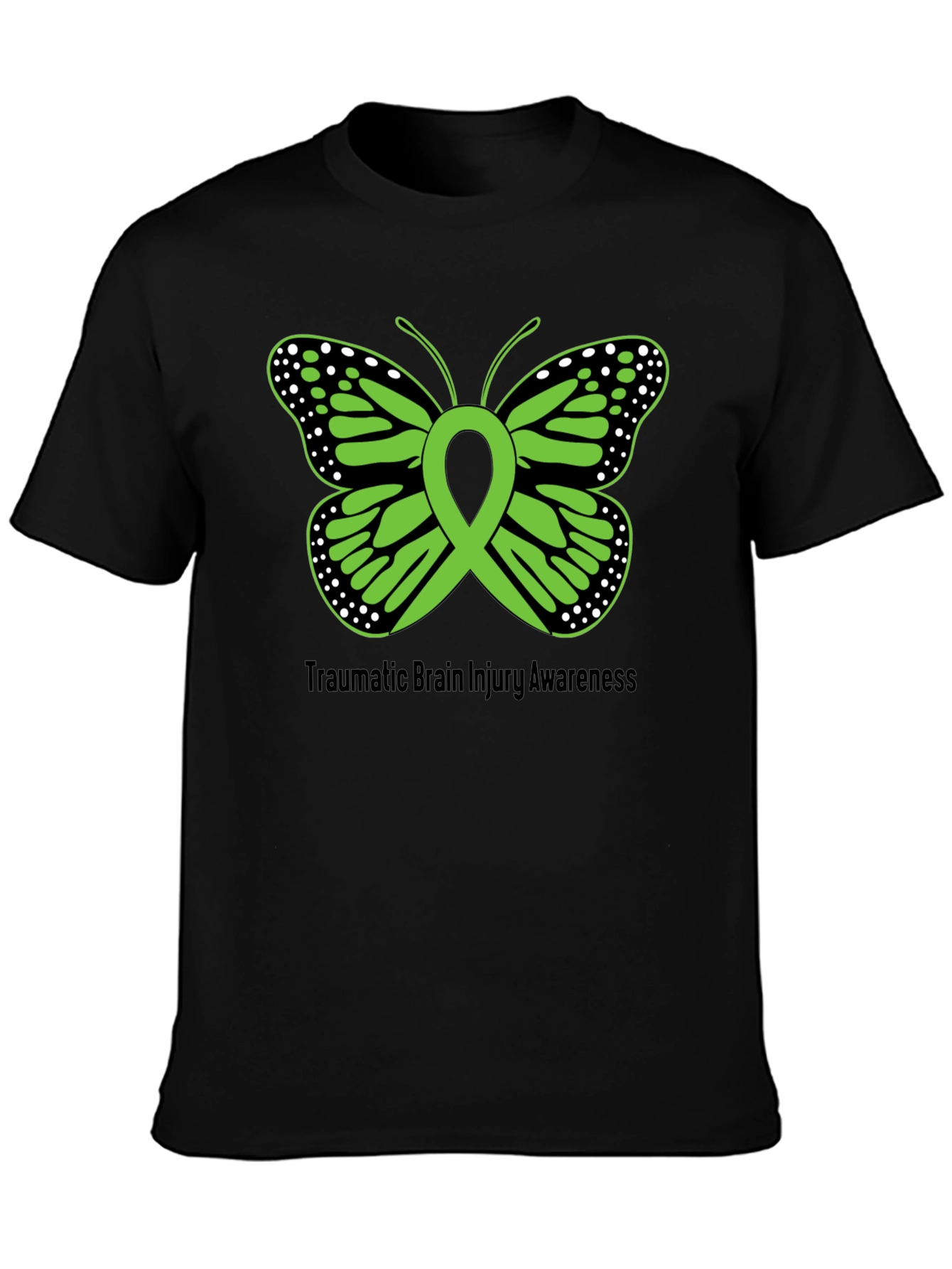 Traumatic Brain Injury Awareness Butterfly T-Shirt