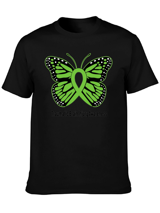 Traumatic Brain Injury Awareness Butterfly T-Shirt