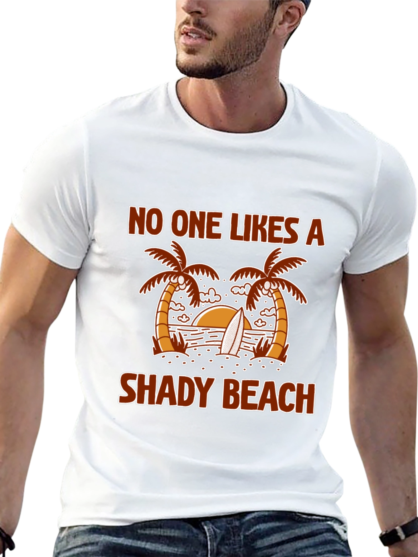 Shady Beach T-Shirt: Tropical Vibes