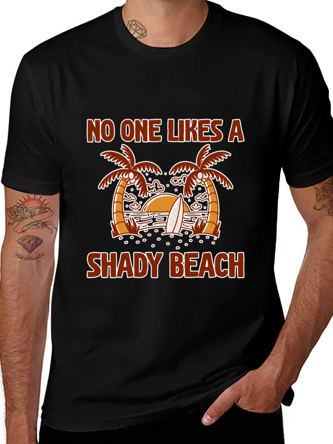 Shady Beach T-Shirt: Tropical Vibes