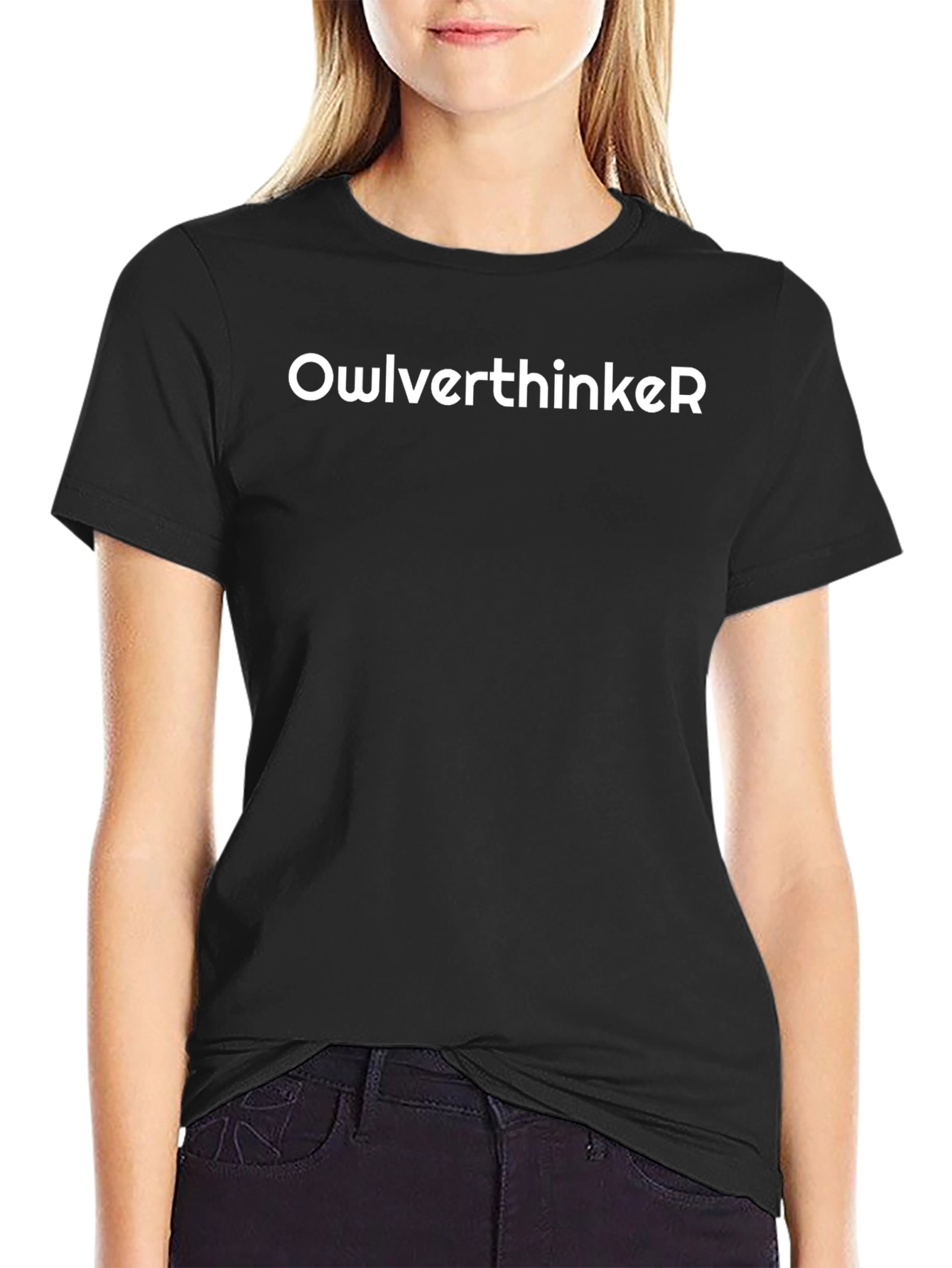 OwlverthinkeR Black T-Shirt - Comfortable and Stylish