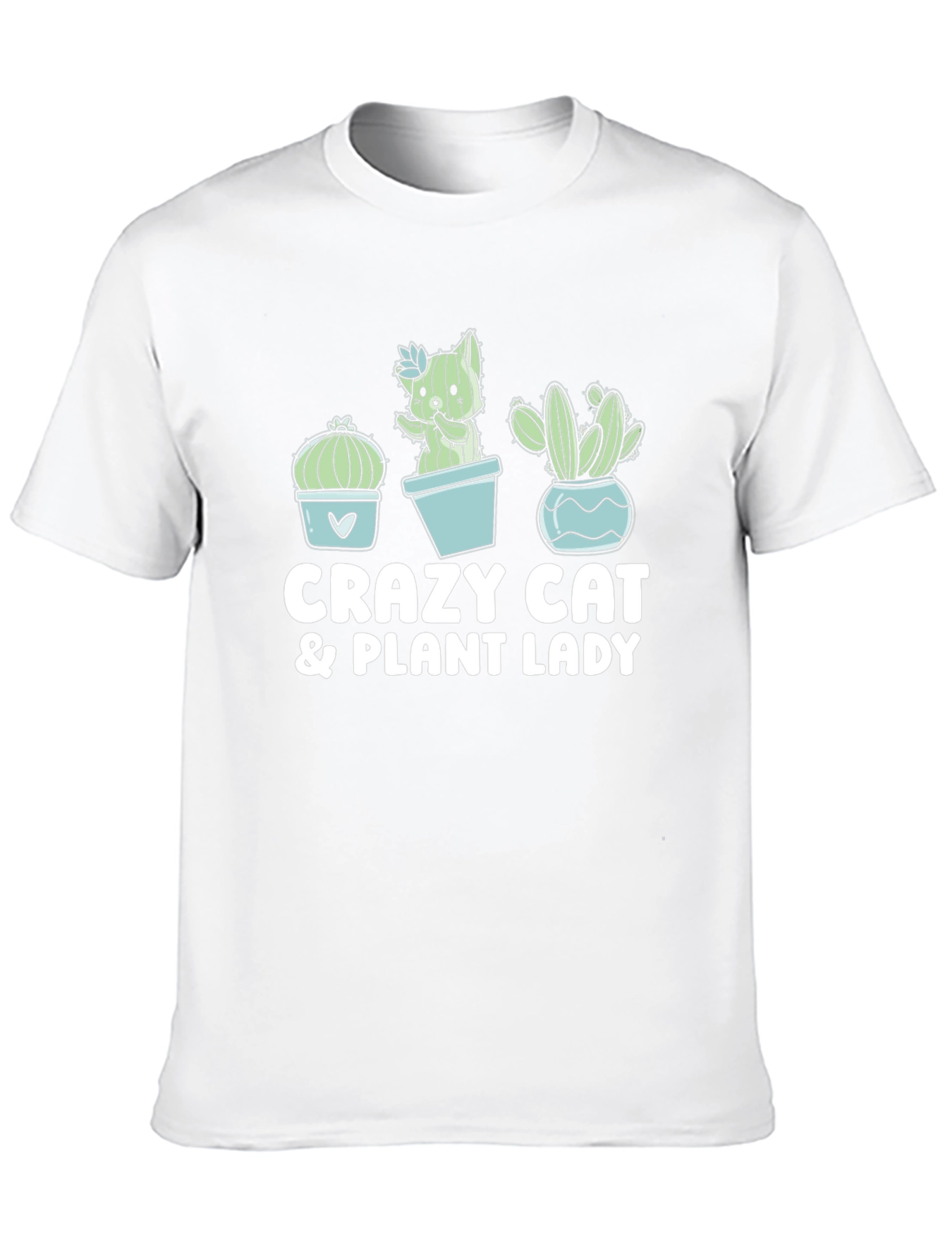 Crazy Cat & Plant Lady Black T-Shirt