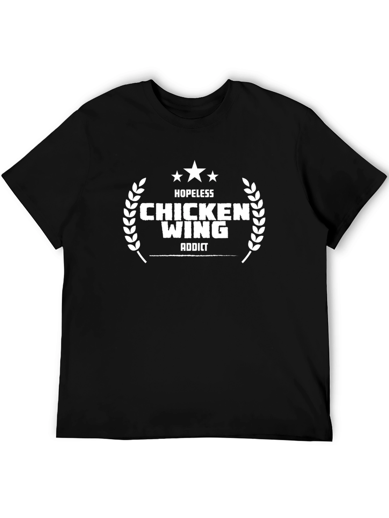 Chicken Wing Addict Black T-Shirt
