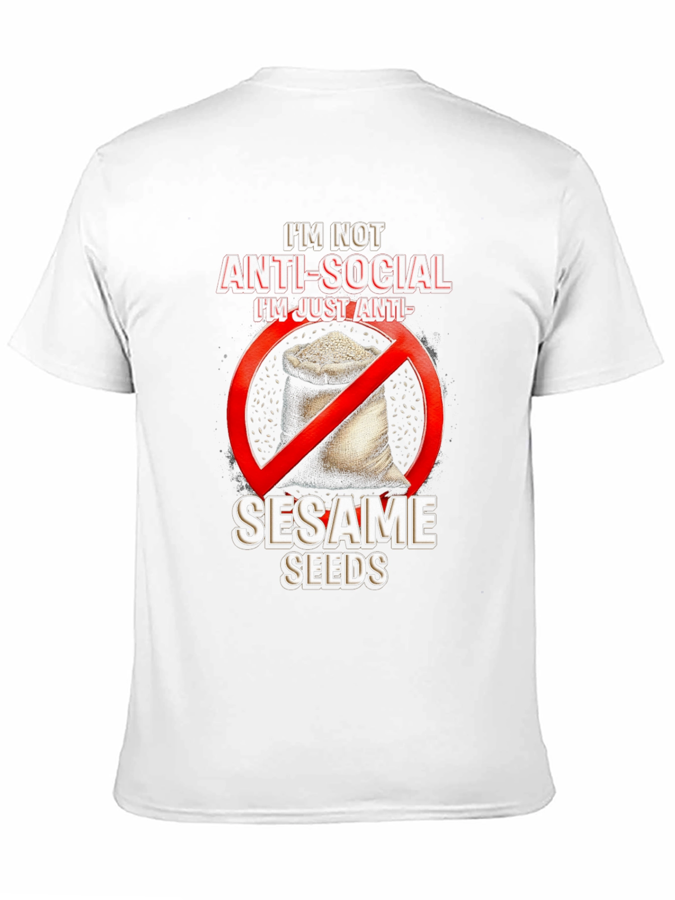 Anti-Sesame Seeds Graphic T-Shirt