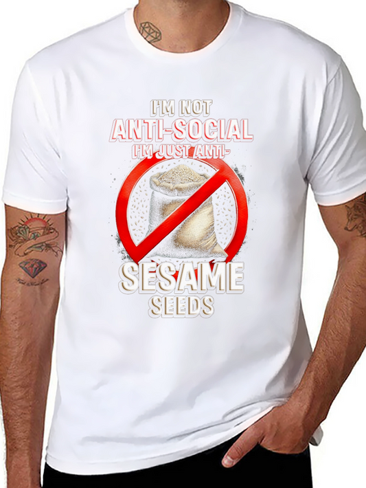 Anti-Sesame Seeds Graphic T-Shirt