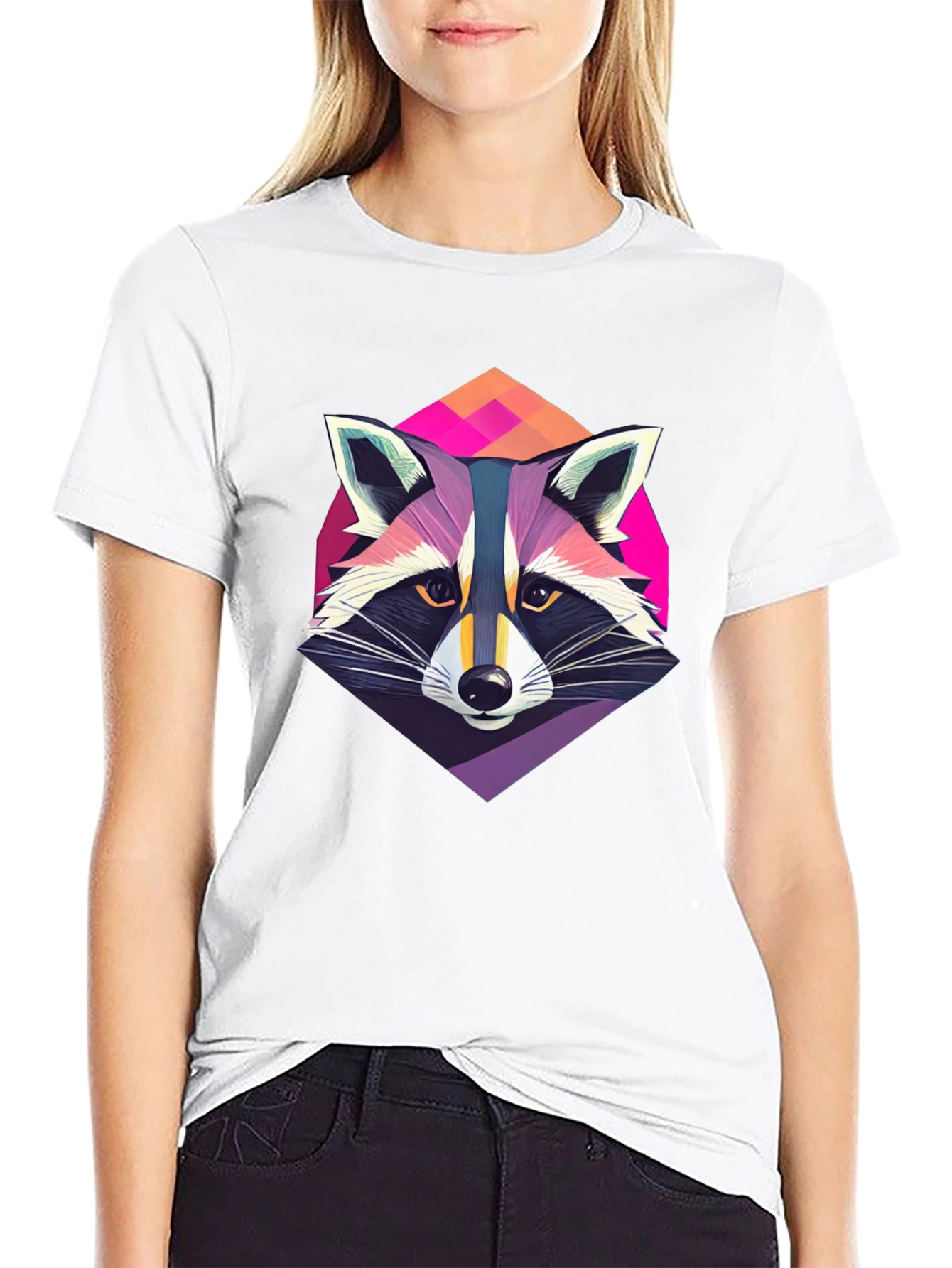 Cool Raccoon Graphic Tee - Mens Black T-Shirt