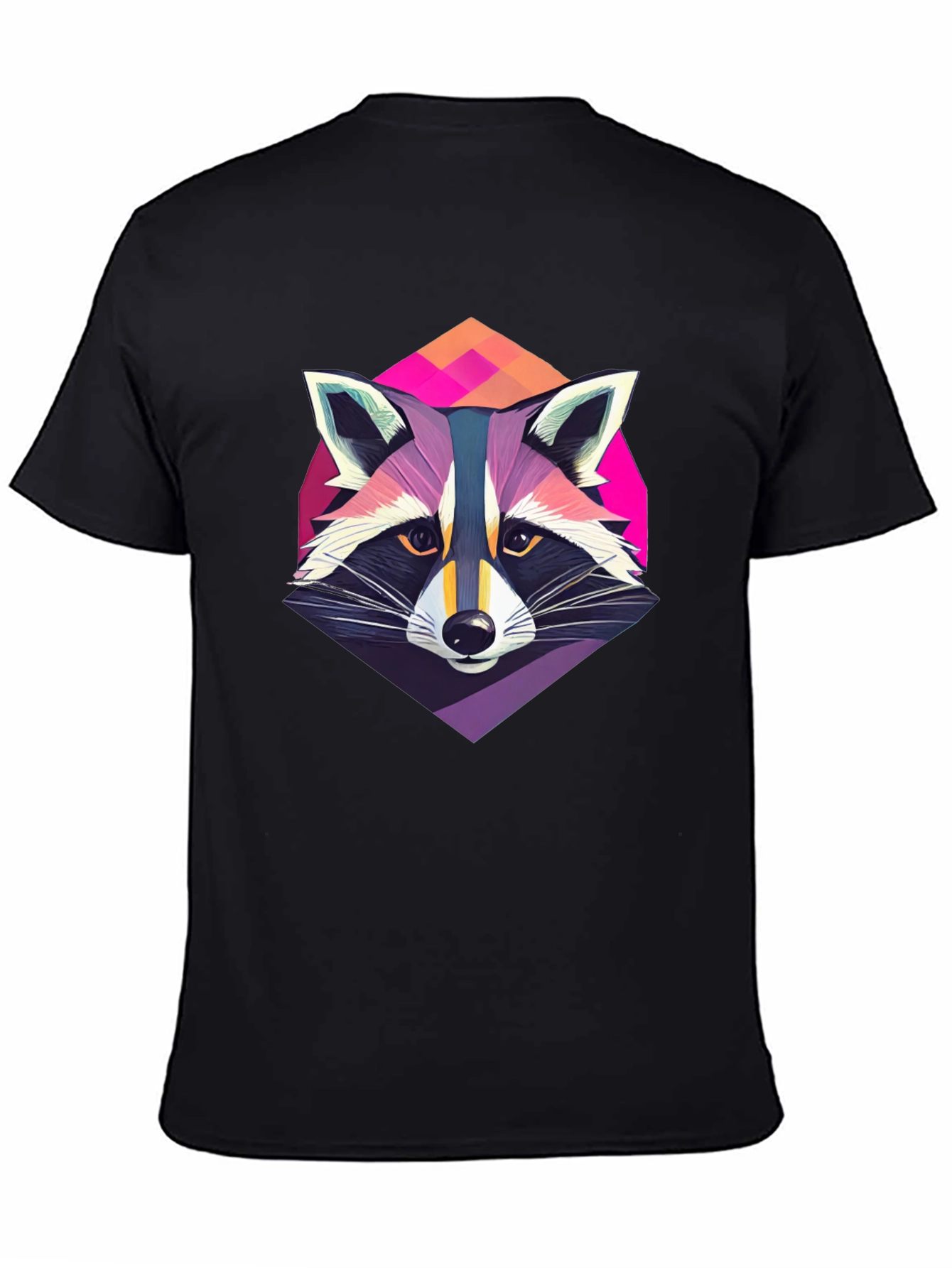 Cool Raccoon Graphic Tee - Mens Black T-Shirt