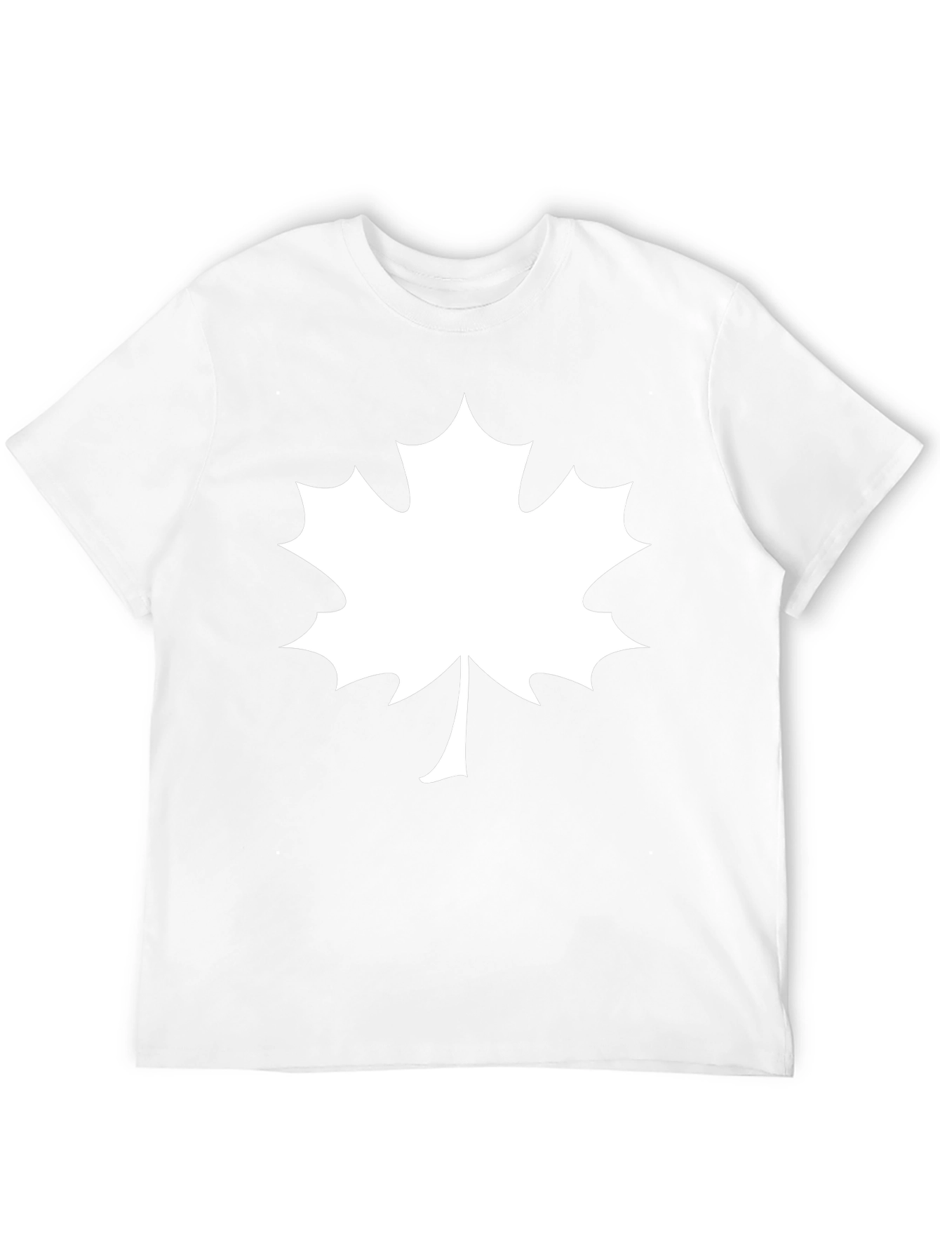 Maple Leaf Graphic Tee - Black Cotton T-Shirt