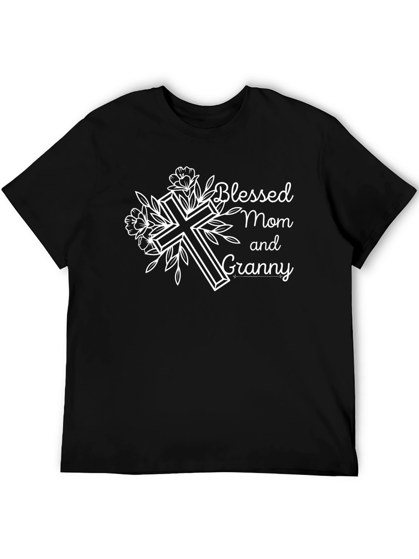 Blessed Mom and Granny Black T-Shirt