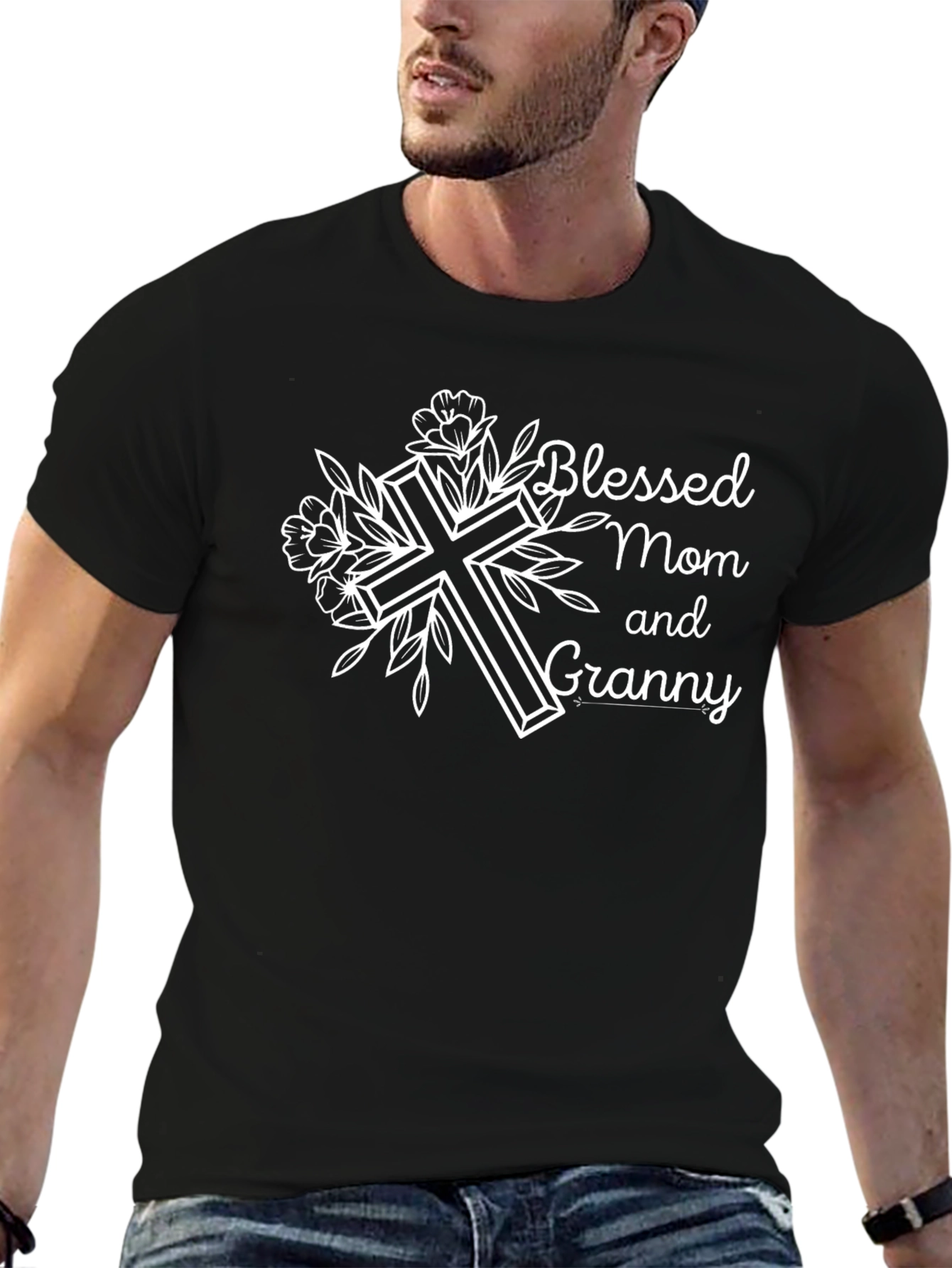 Blessed Mom and Granny Black T-Shirt