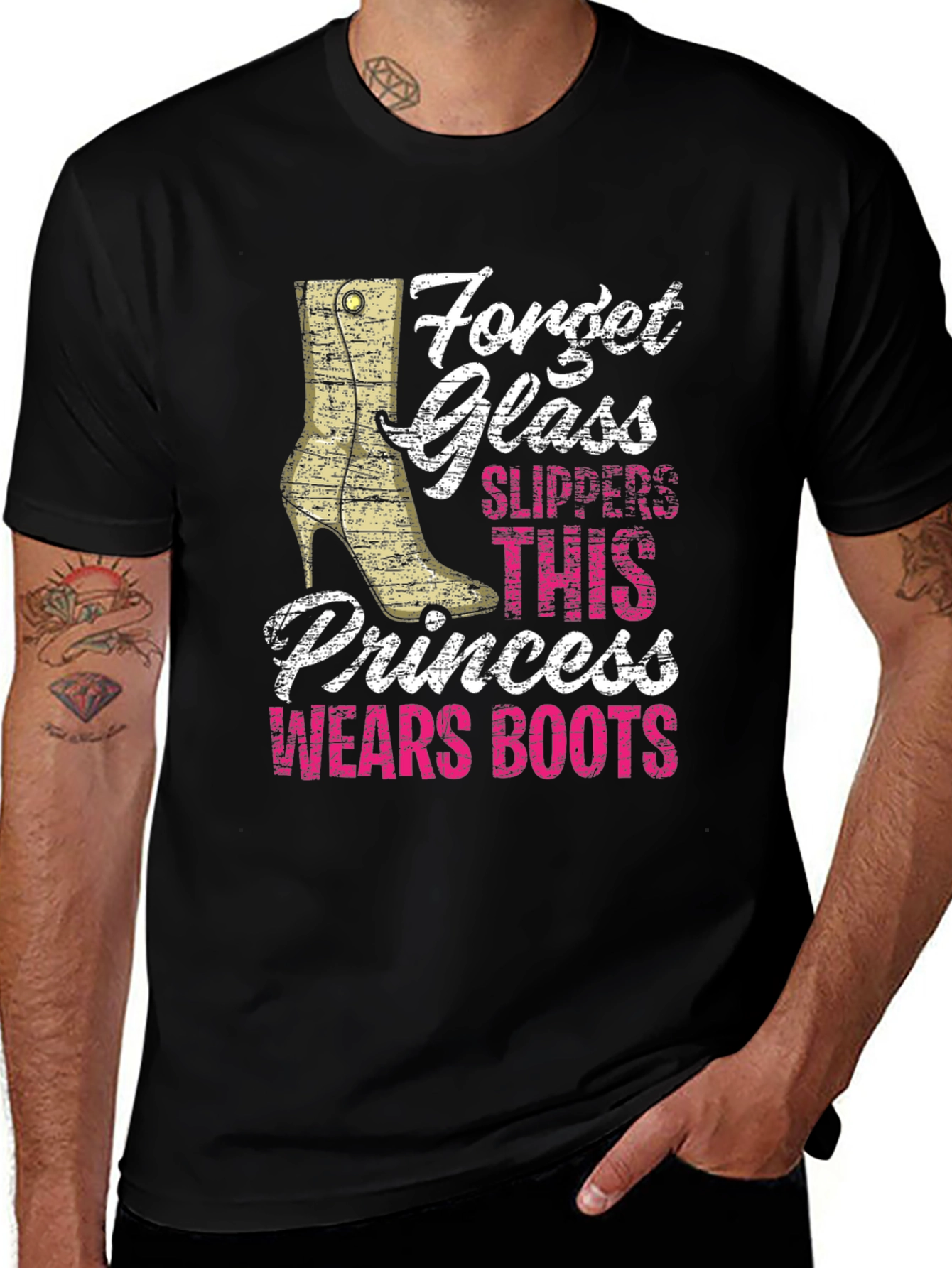 Forget Glass Slippers - Boots Princess T-Shirt