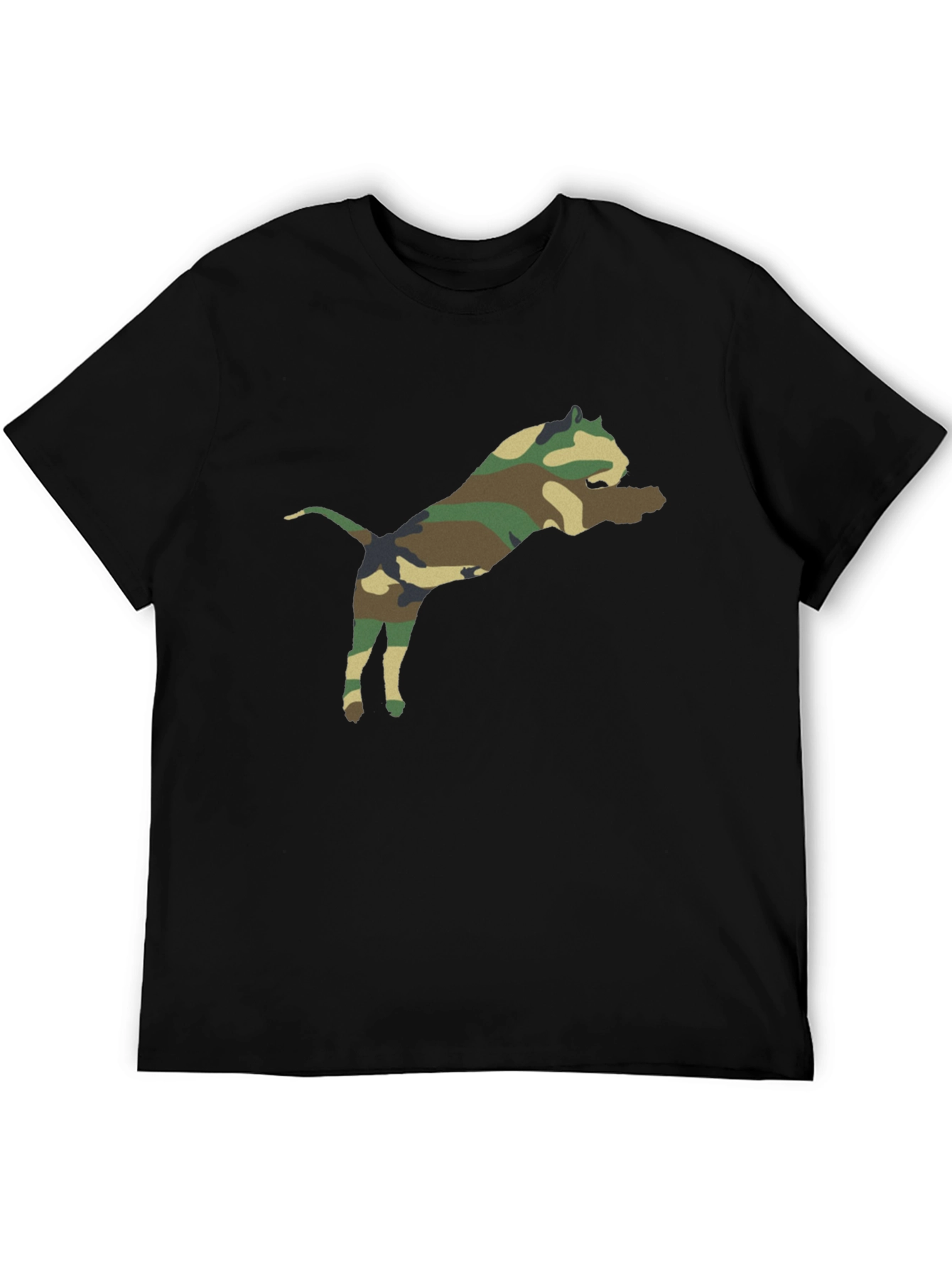 Camo Pitbull T-Shirt – Bold Dog Lover Graphic Tee