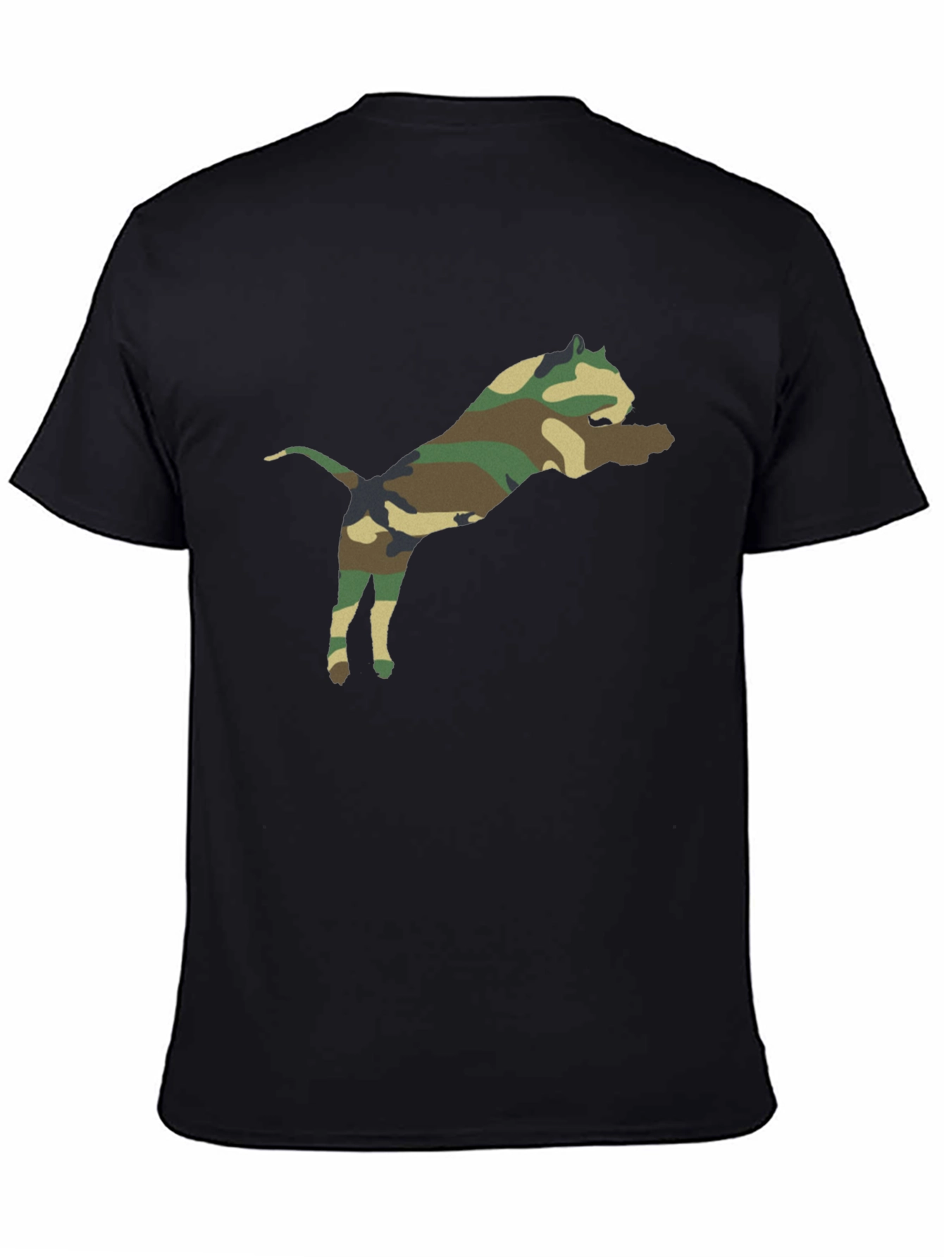 Camo Pitbull T-Shirt – Bold Dog Lover Graphic Tee
