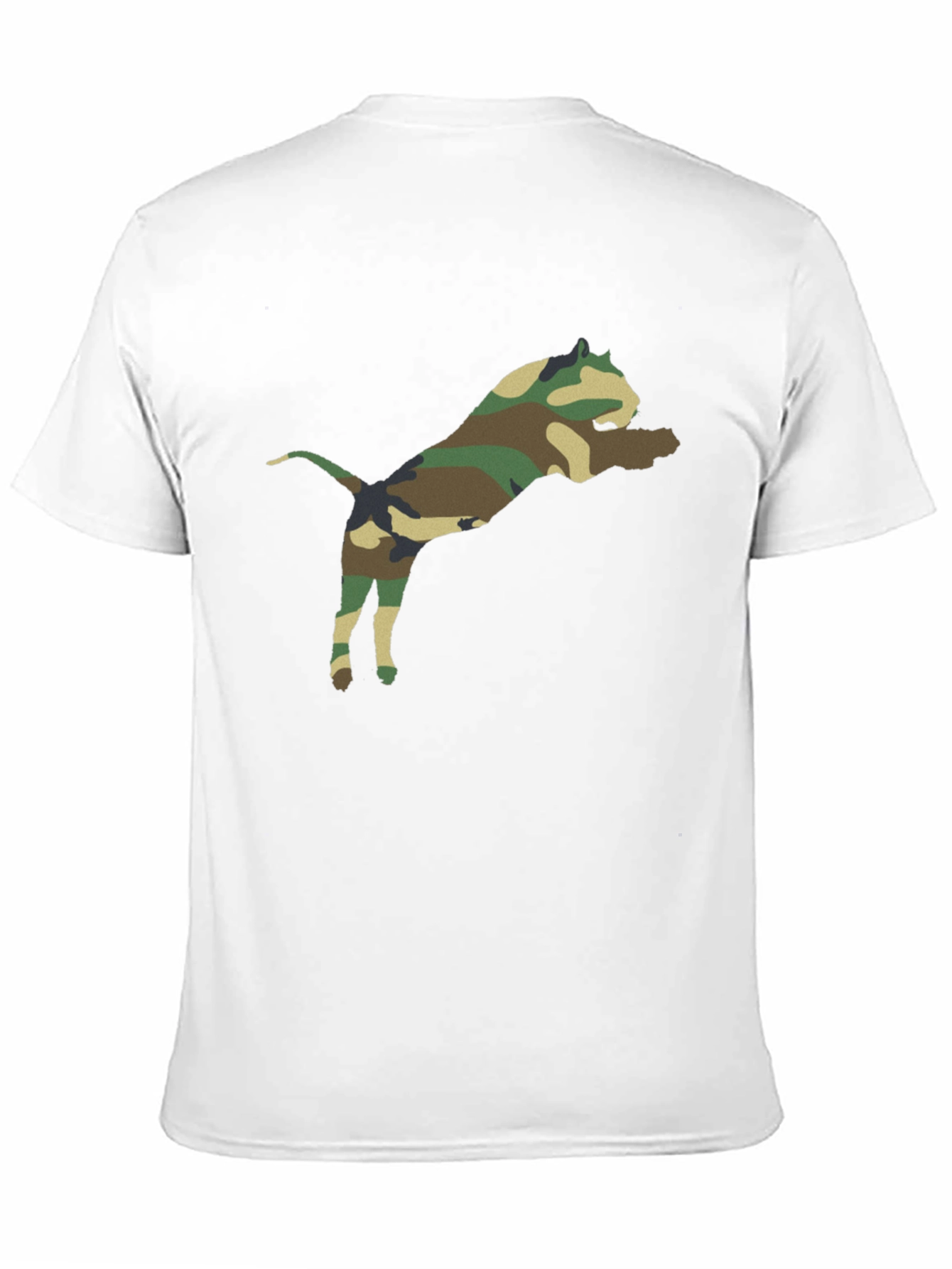 Camo Pitbull T-Shirt – Bold Dog Lover Graphic Tee
